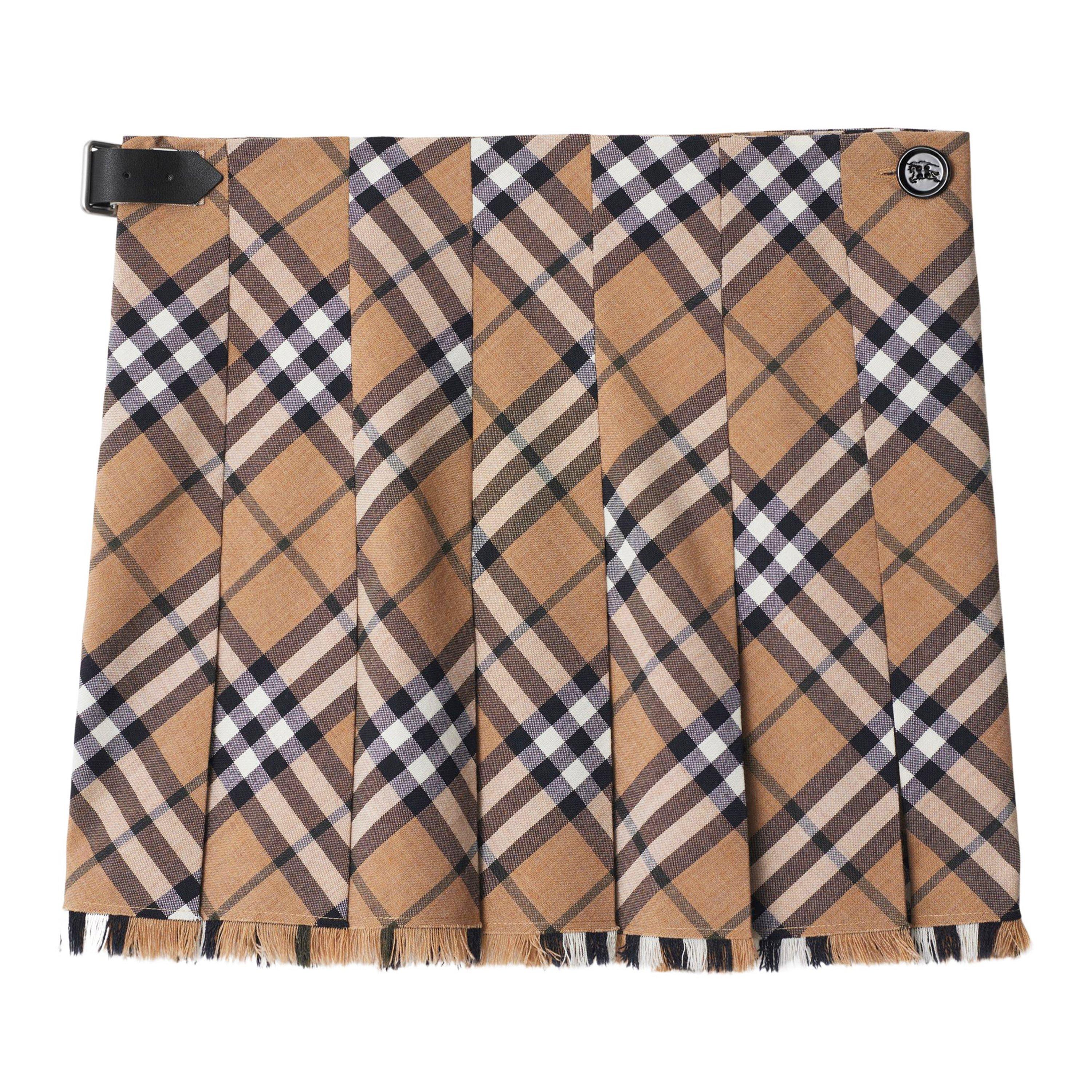 Check Wool Blend Mini Kilt