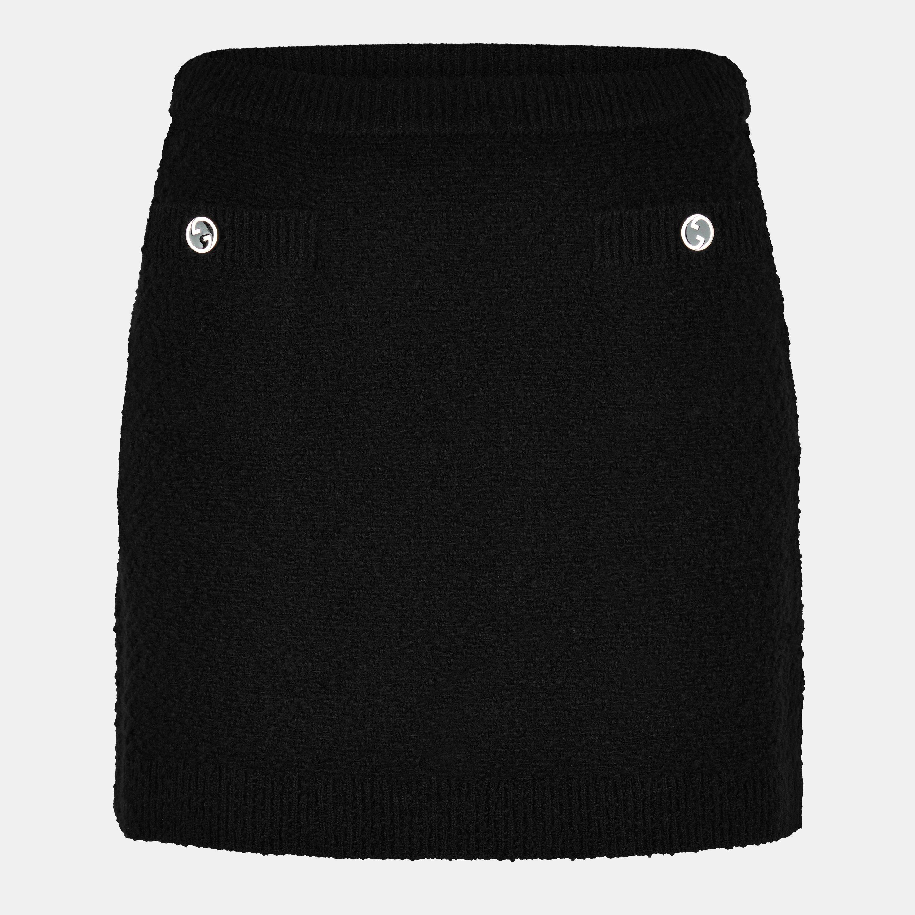 Wool Knit Mini Skirt