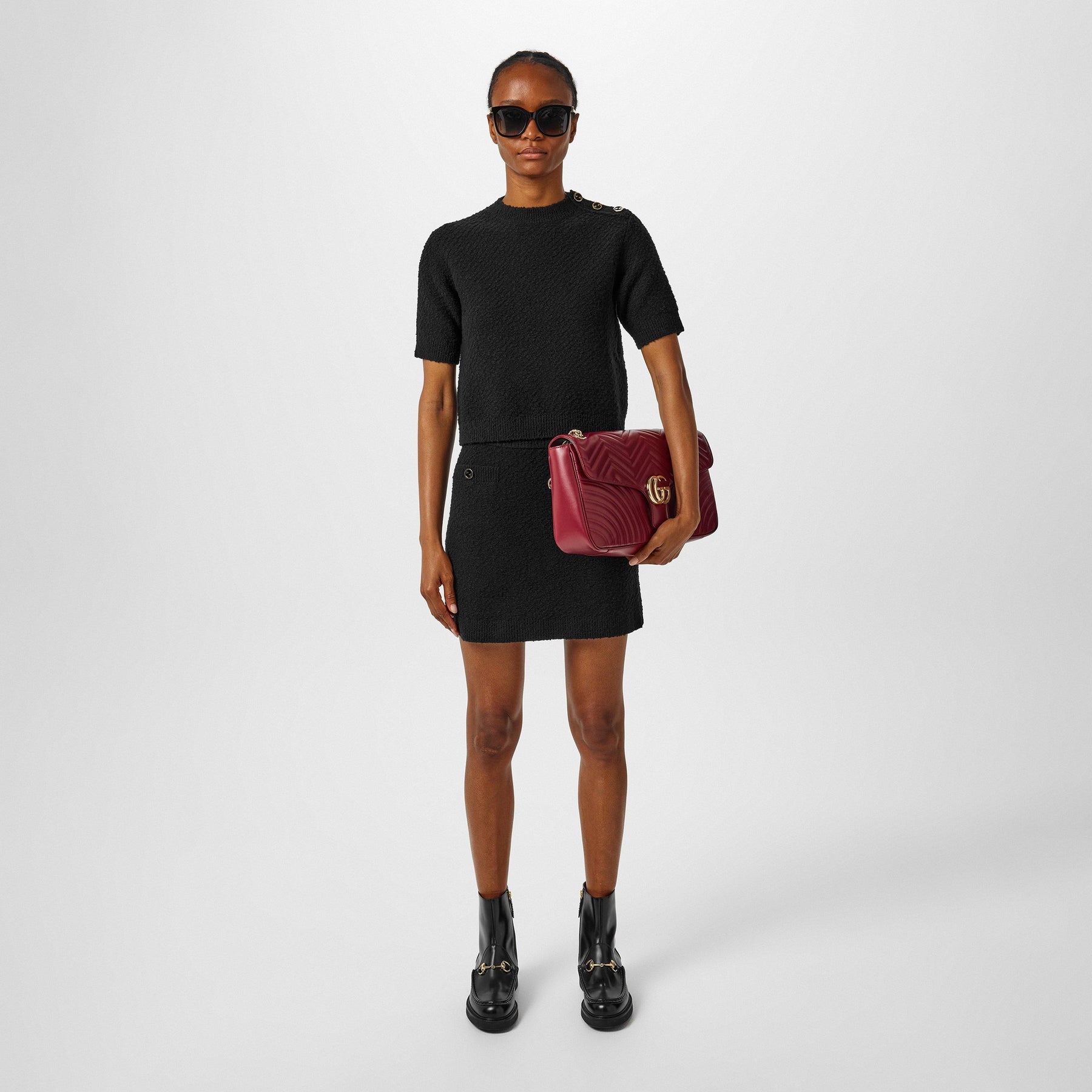 Women's Wool Knit Mini Skirt