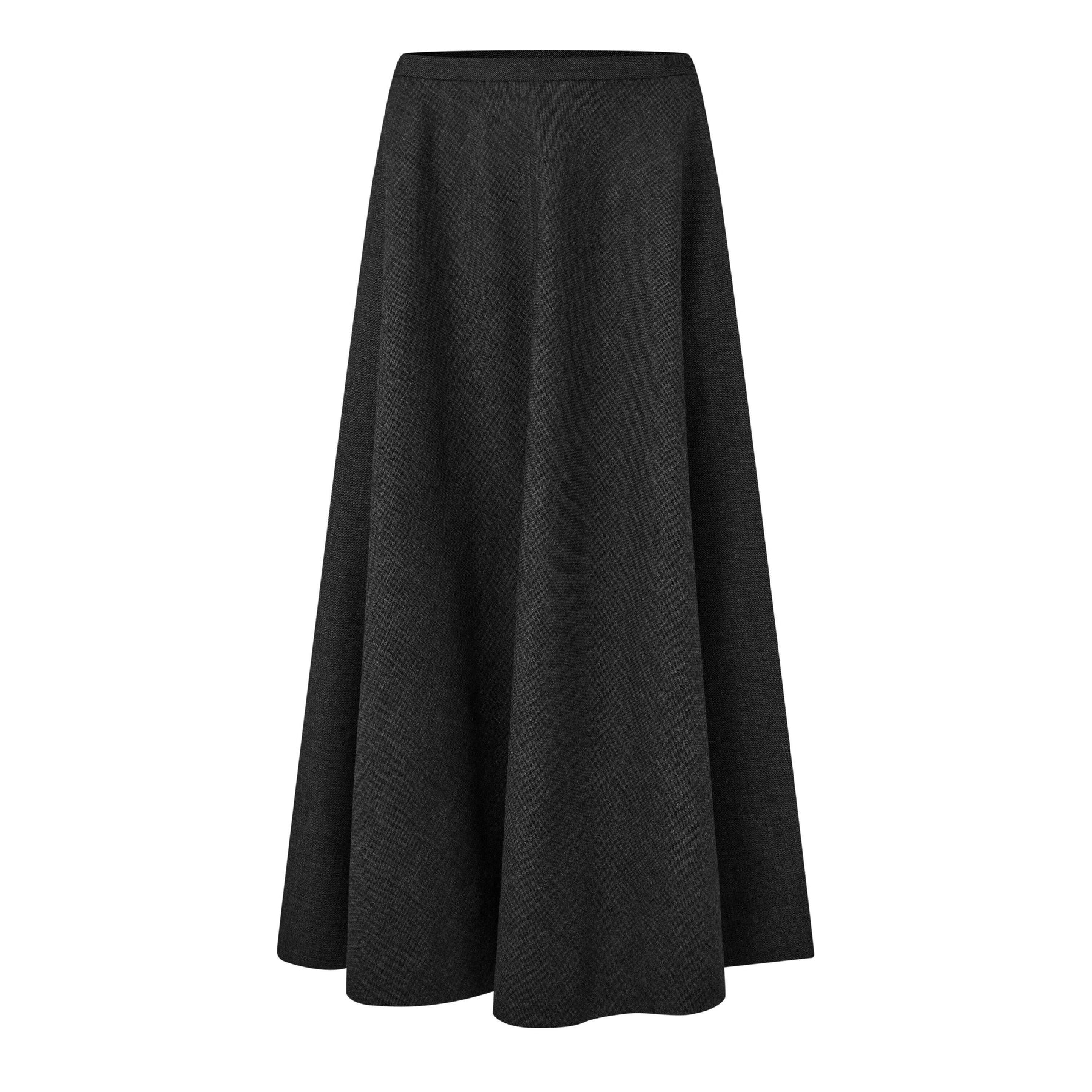 Women's Plain Wool Midi Skirt