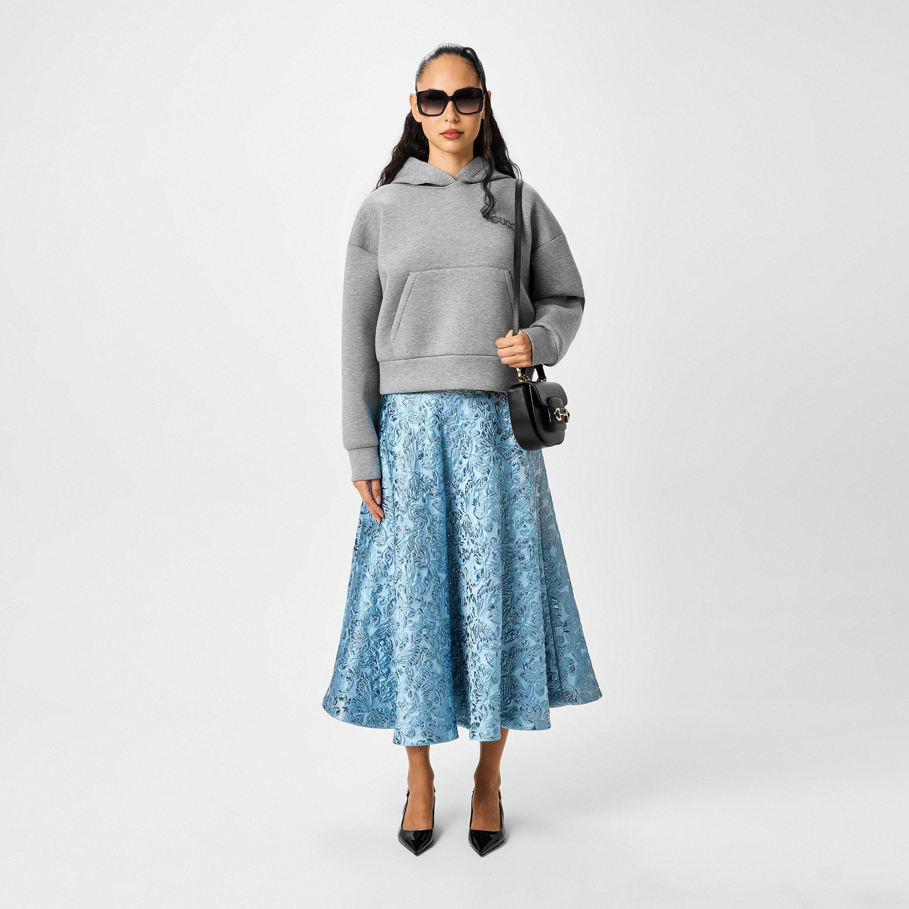 Lamé Butterflies Brocade Skirt.