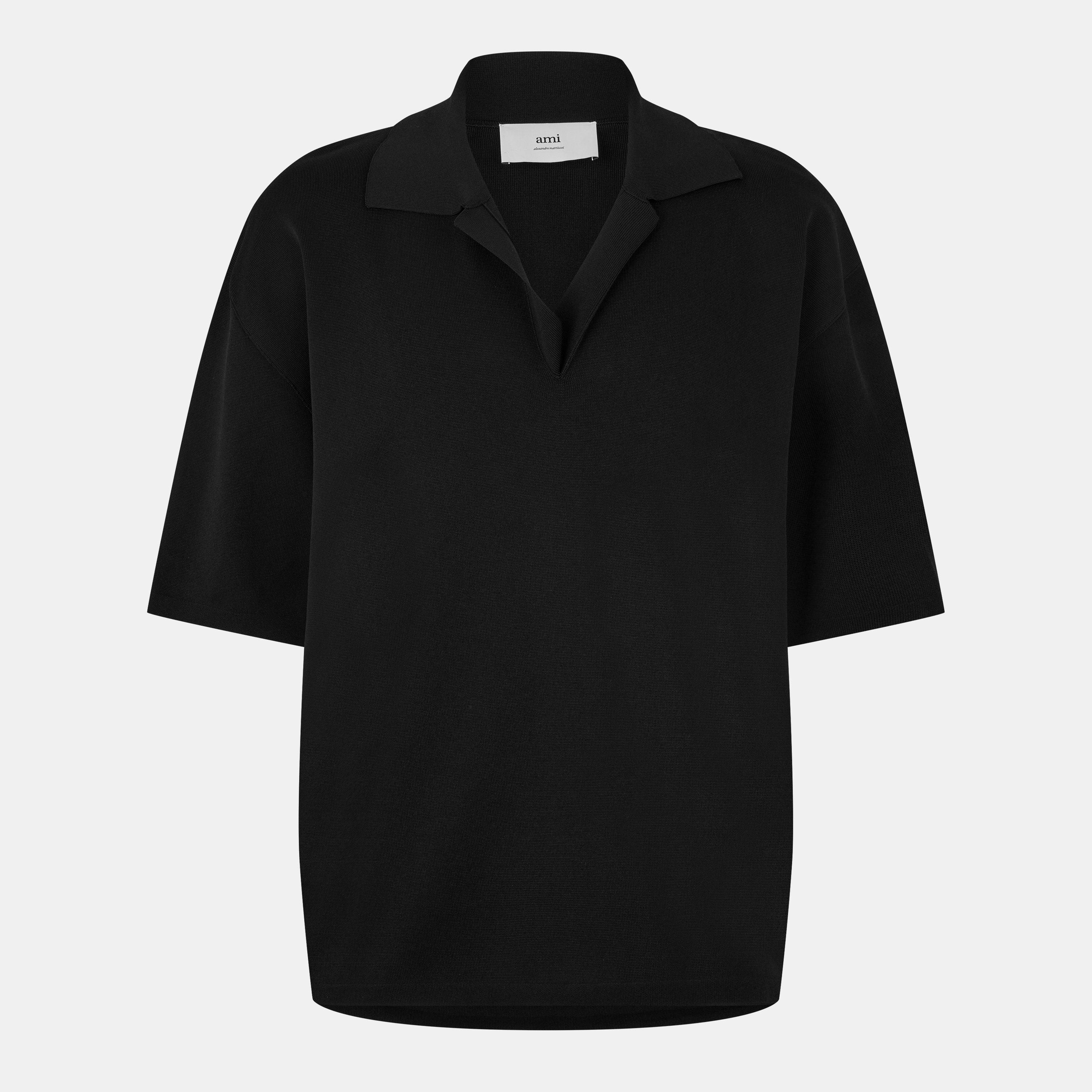 Knitted Short-Sleeve Polo Shirt