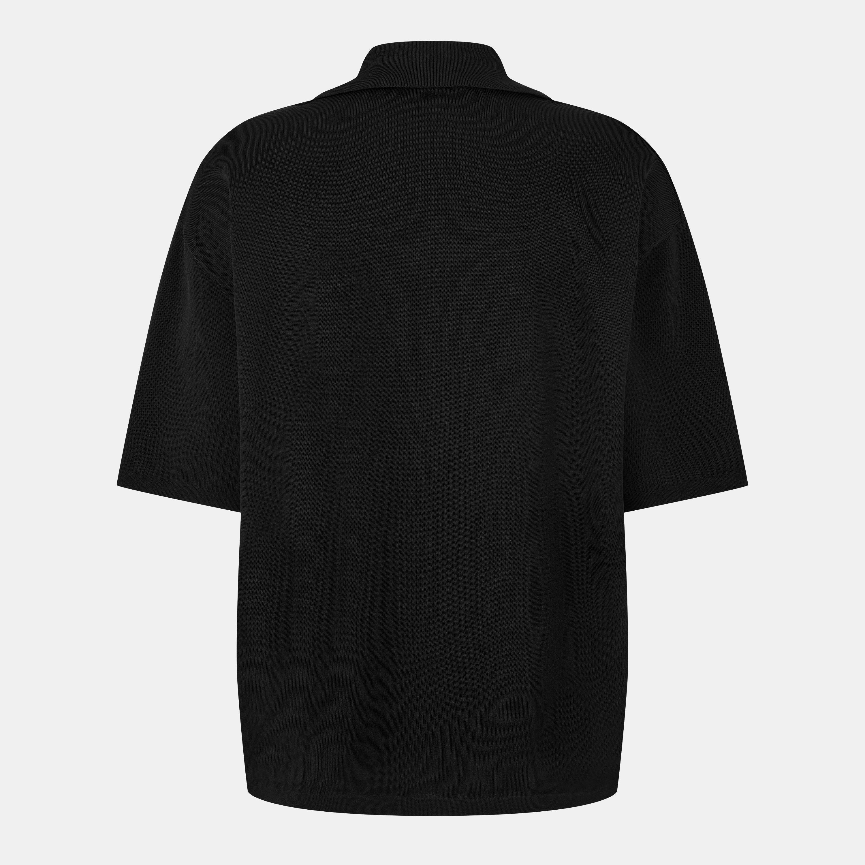 Knitted Short-Sleeve Polo Shirt