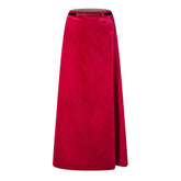Velvet Midi Skirt