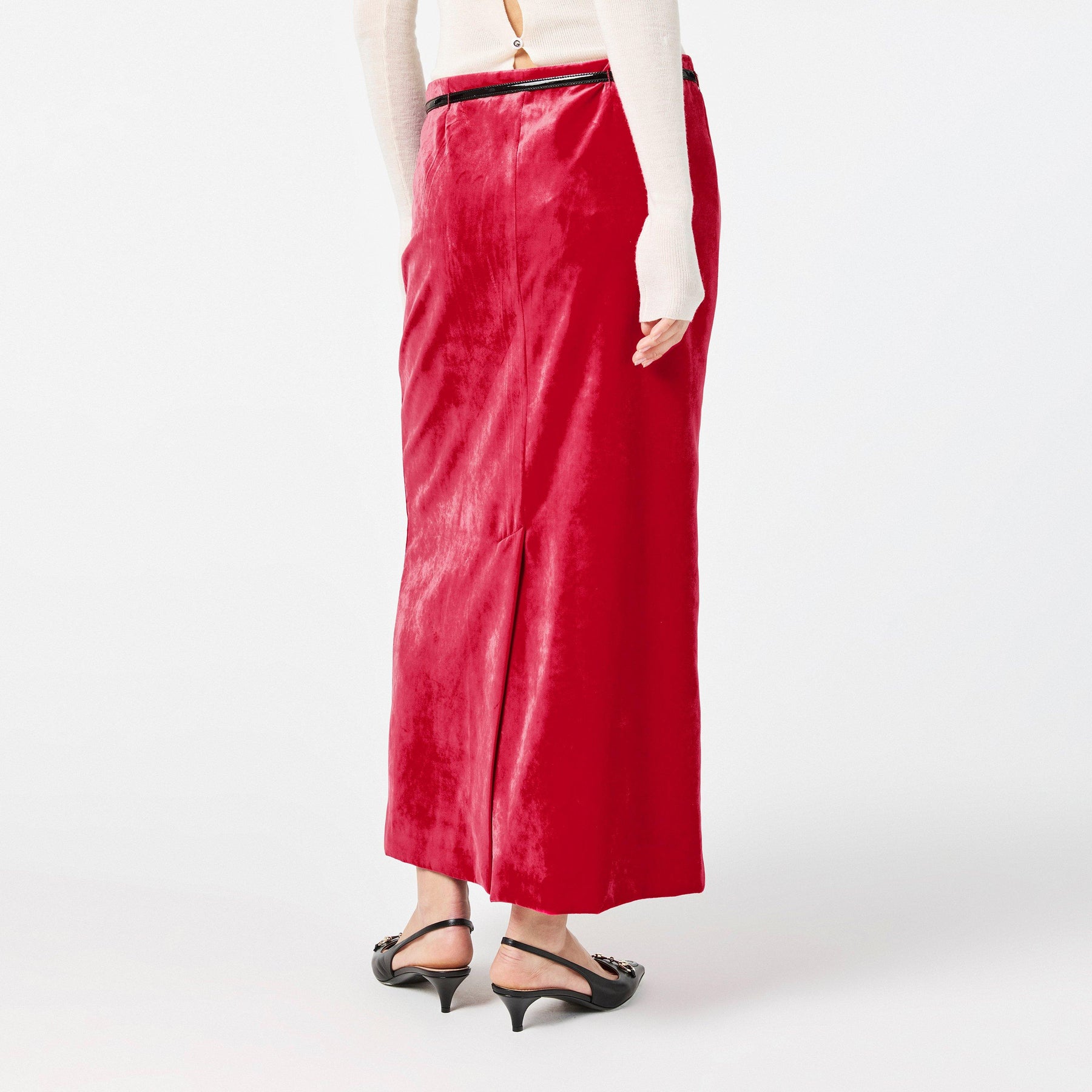 Velvet Midi Skirt