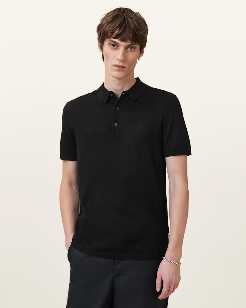 Maes Merino Short Sleeve Polo Shirt