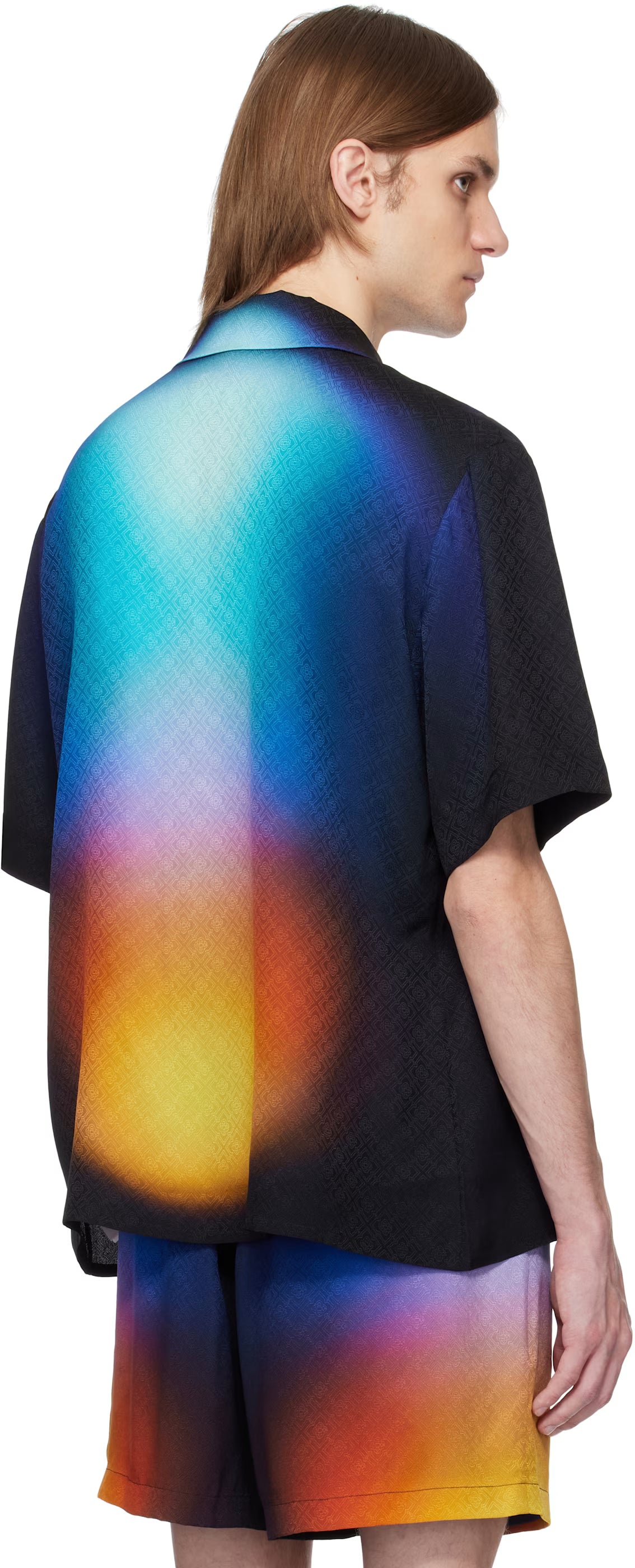 Multicolor Gradient Silk Shirt