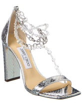 Jimmy Choo Neena 100 Embossed Leather Sandal