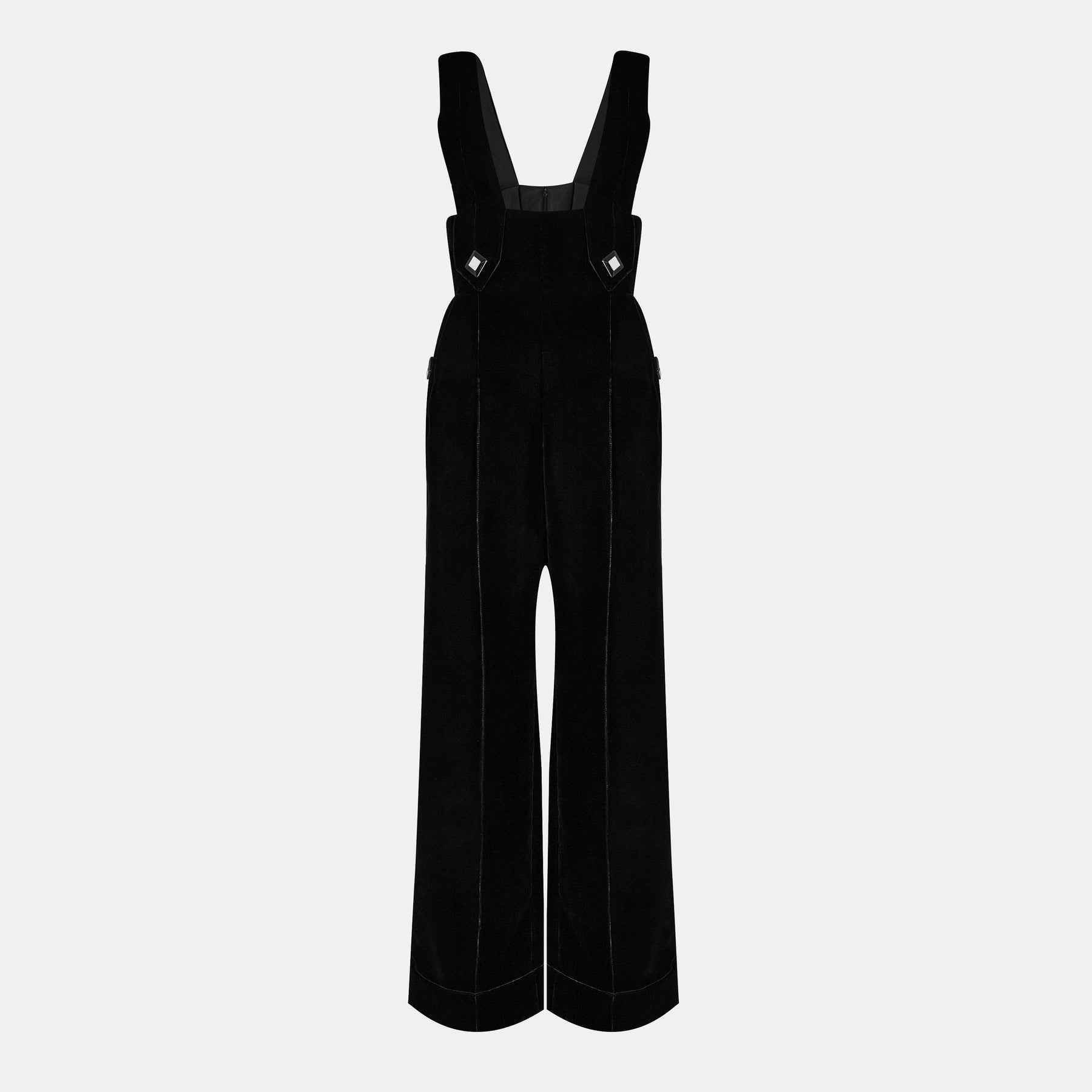 Sleeveless Velvet Jumpsuit