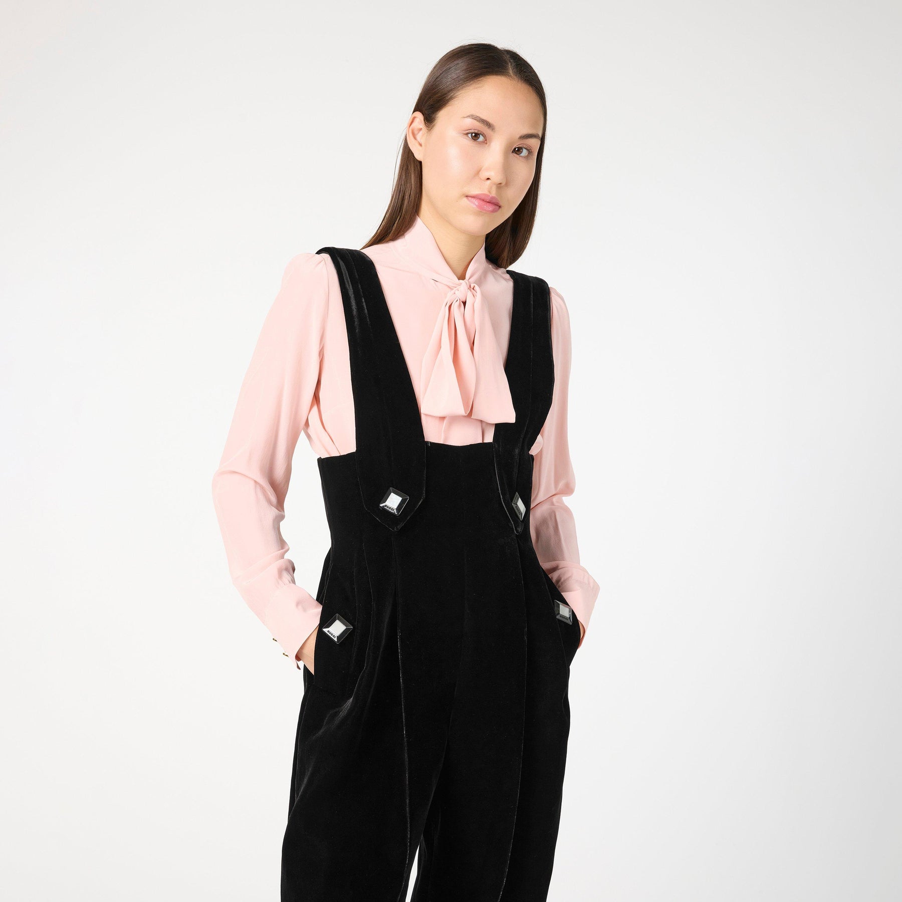 Sleeveless Velvet Jumpsuit