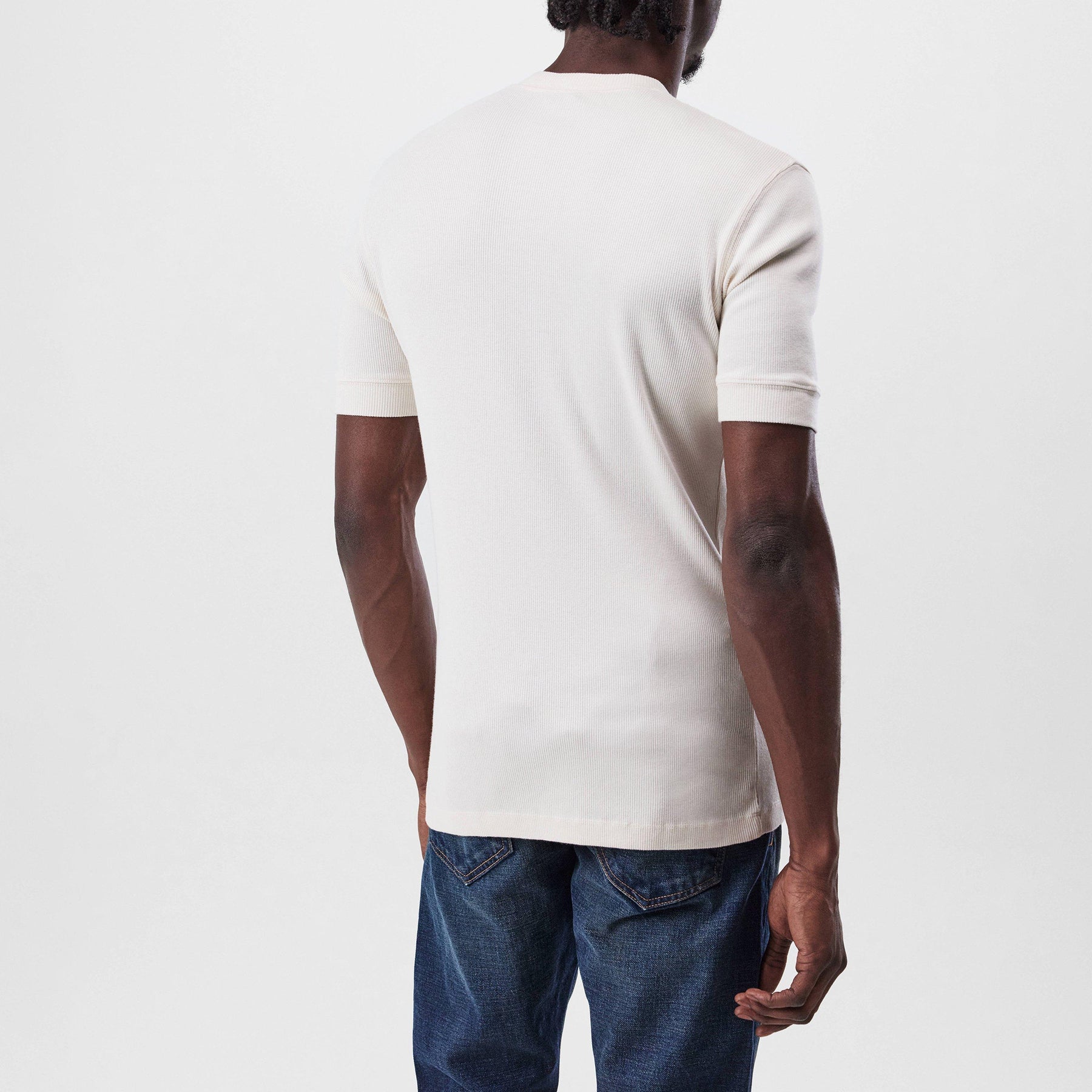 Men's Ribbed Henley T-Shirt