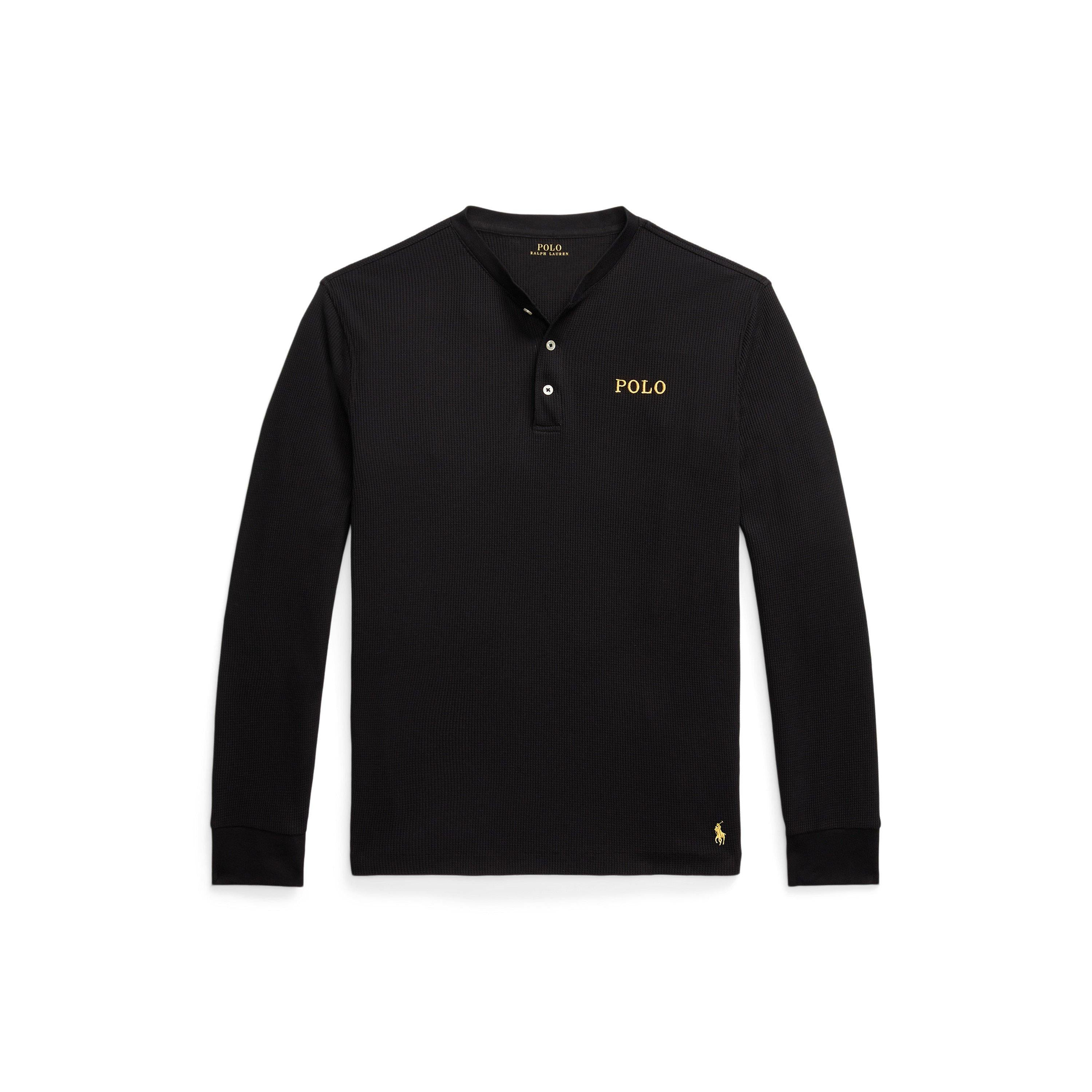 Waffle Henley Long Sleeve T-Shirt
