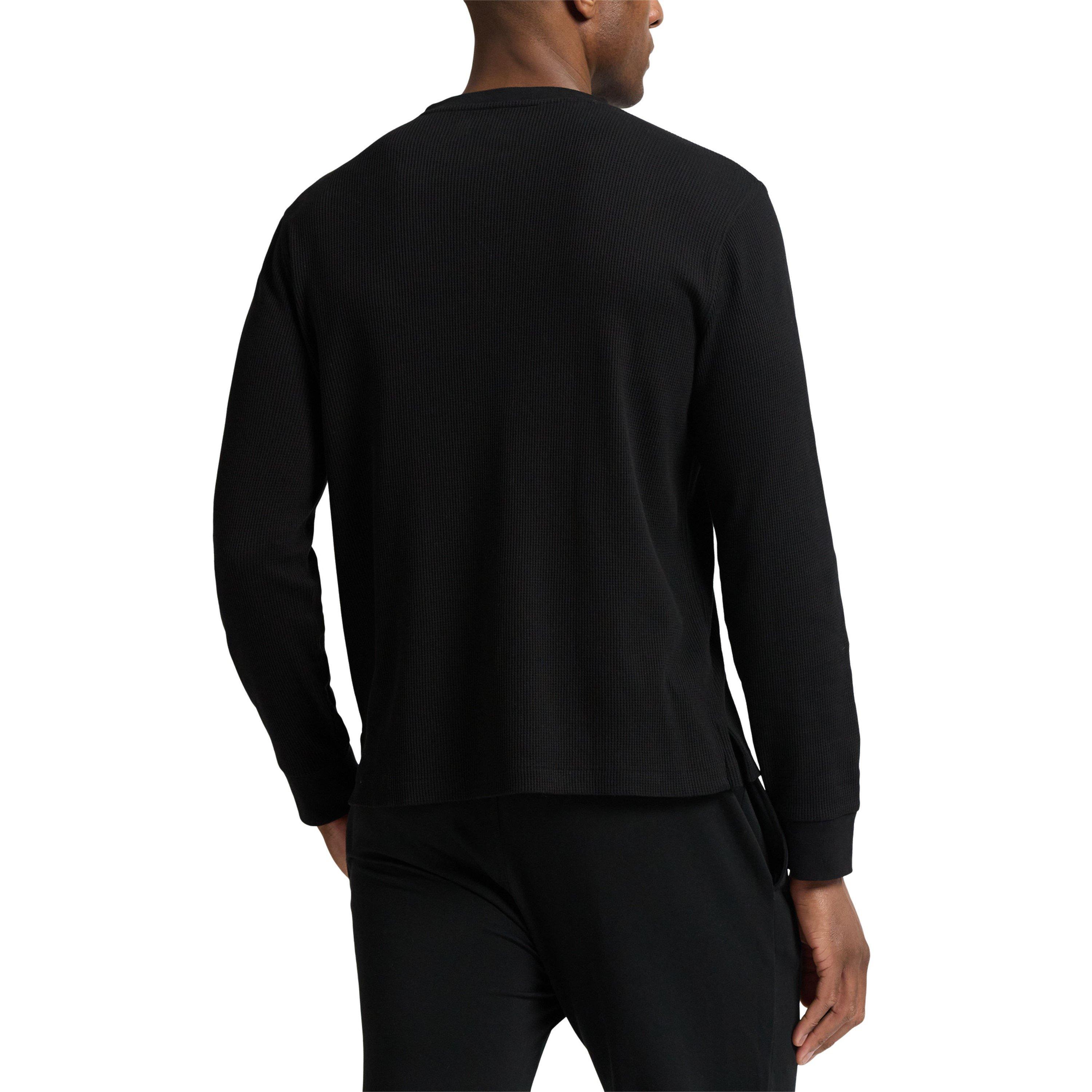 Waffle Henley Long Sleeve T-Shirt