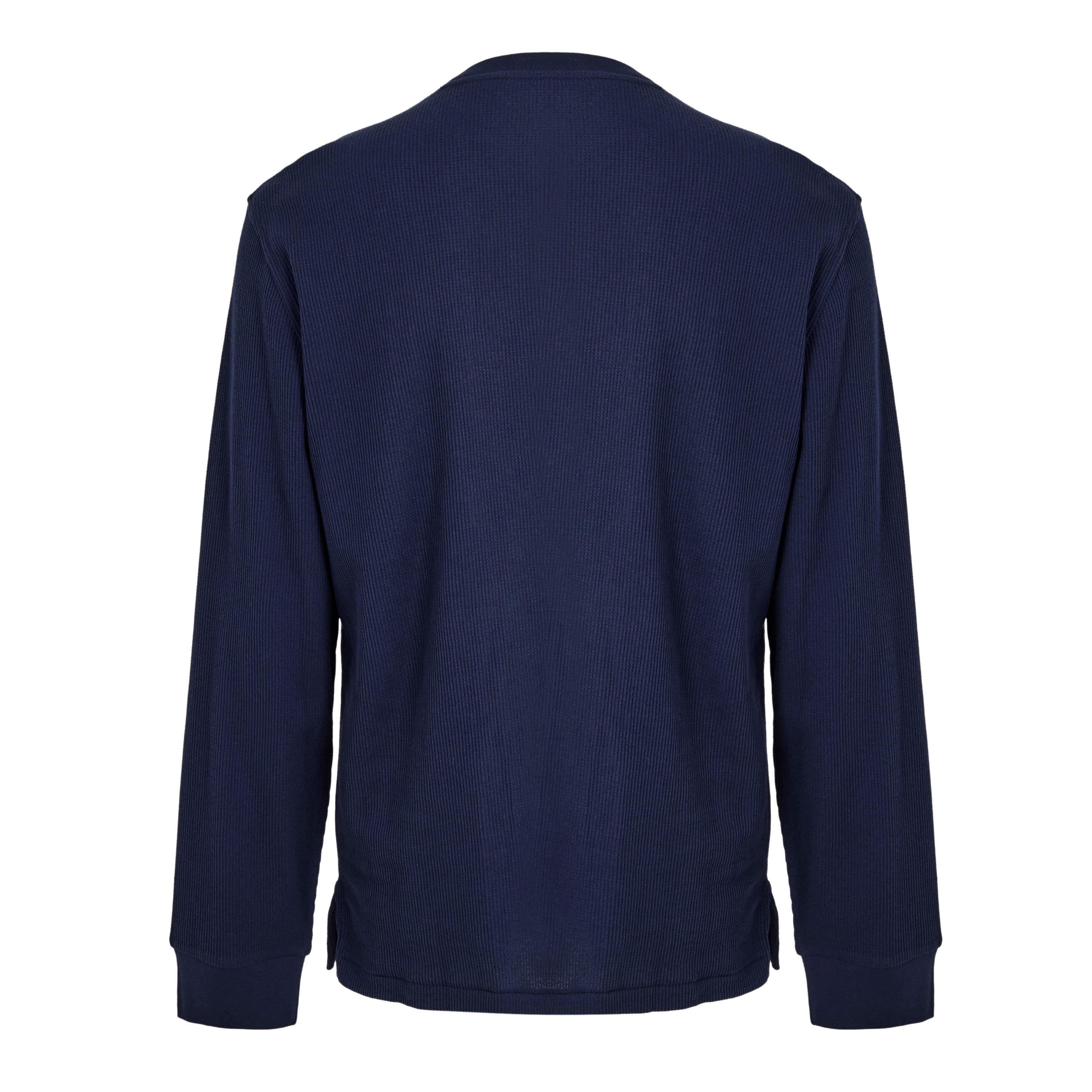 Waffle Henley Long Sleeve T-Shirt