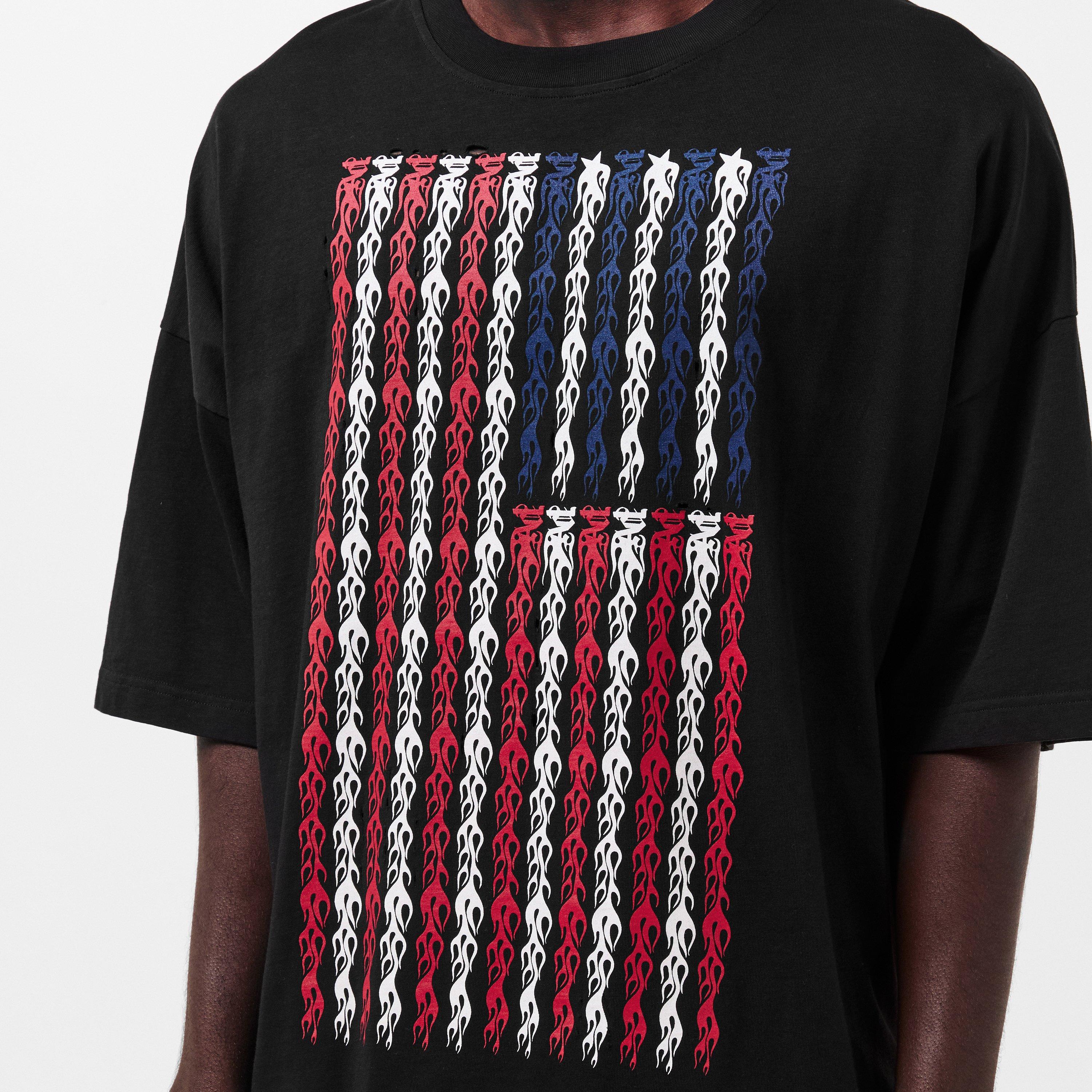 Flames Flag Oversized T-Shirt