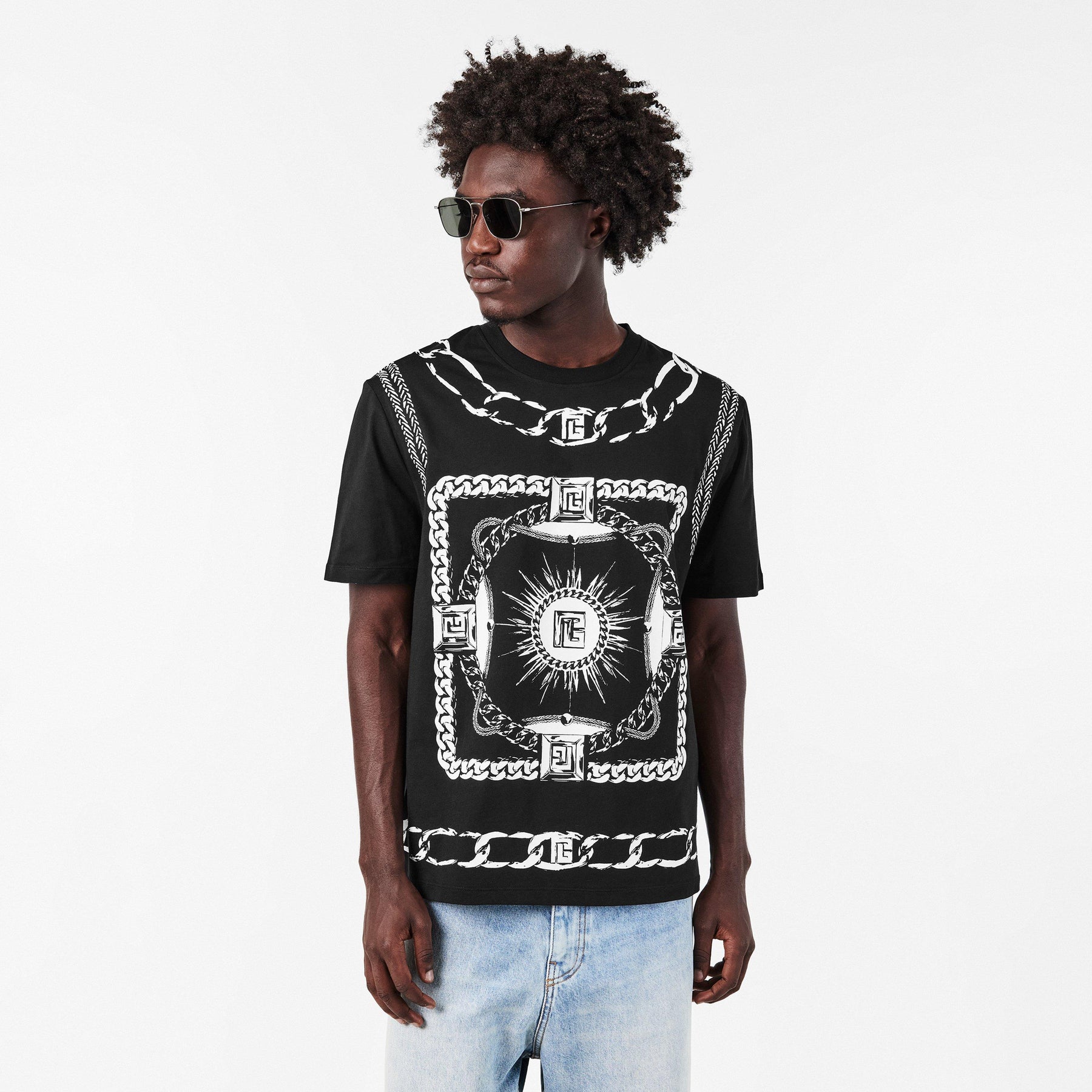 Balmain Foulard Tee Sn53