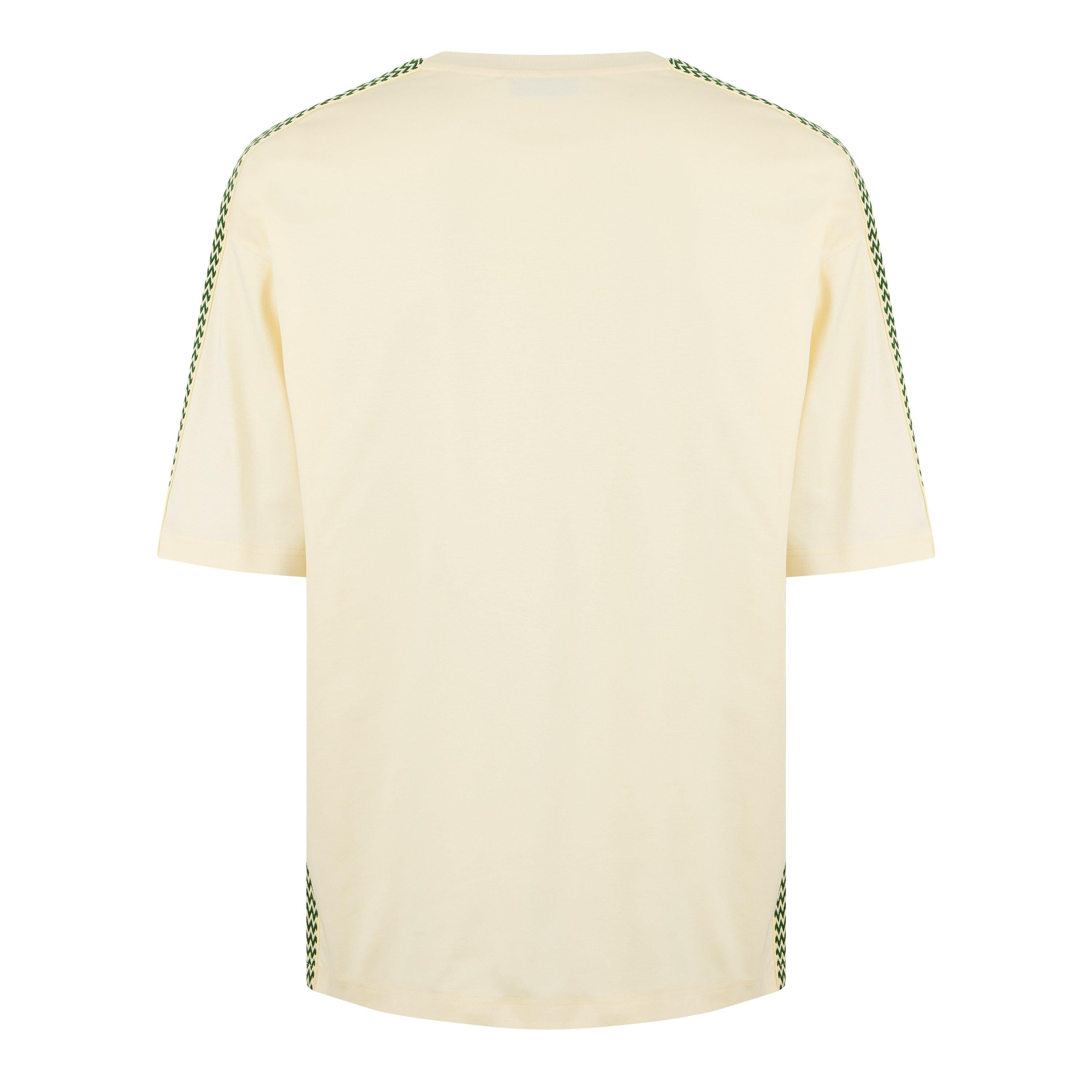 Embroidered Curb Trimmed T-Shirt