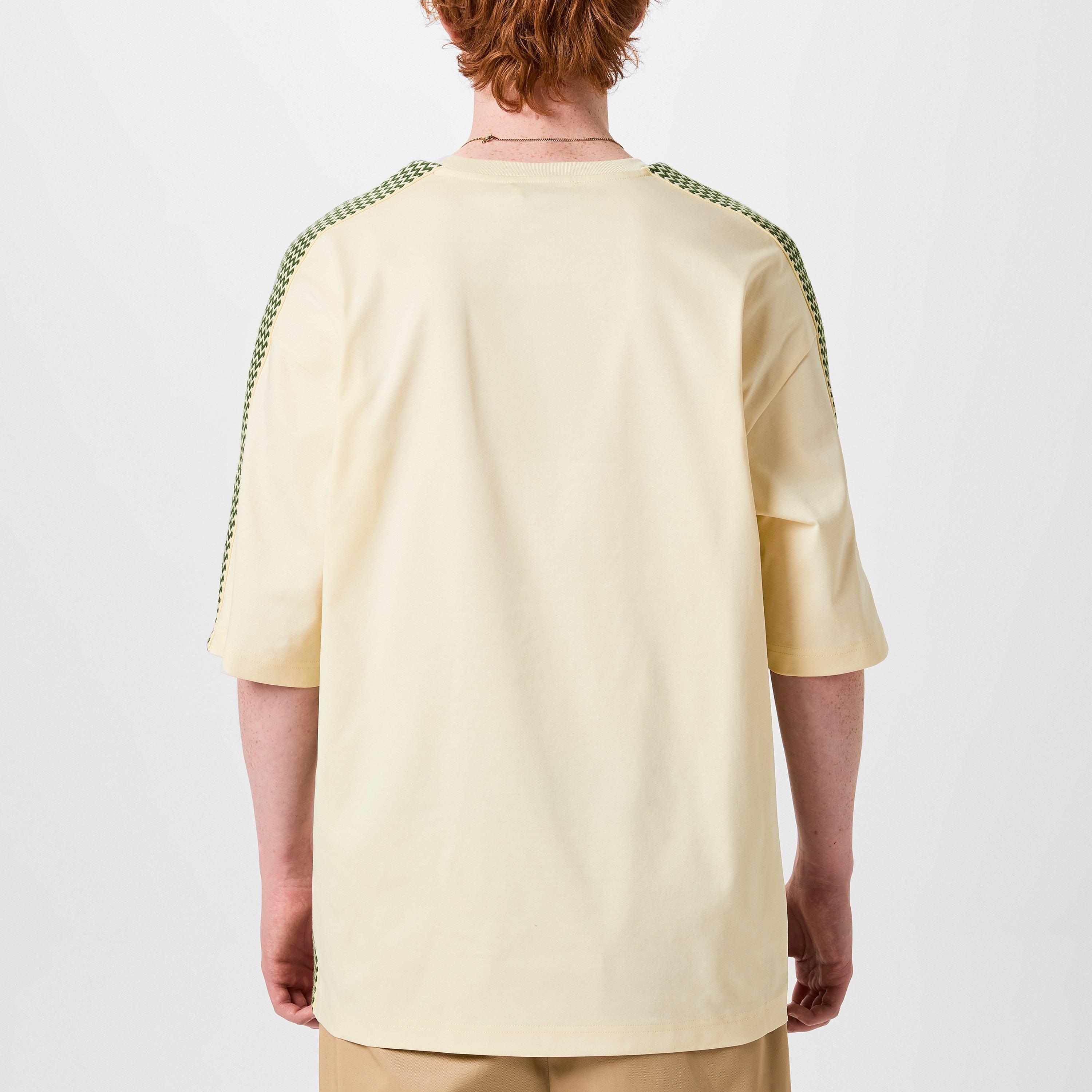 Embroidered Curb Trimmed T-Shirt