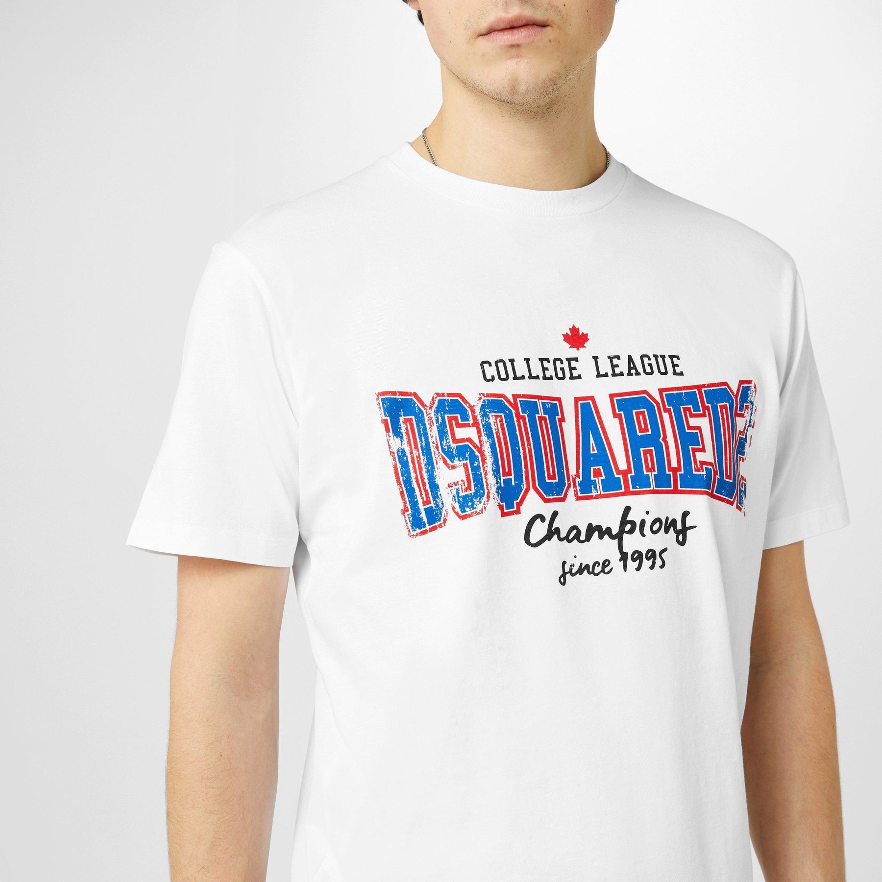 College Print Cotton T-Shirt