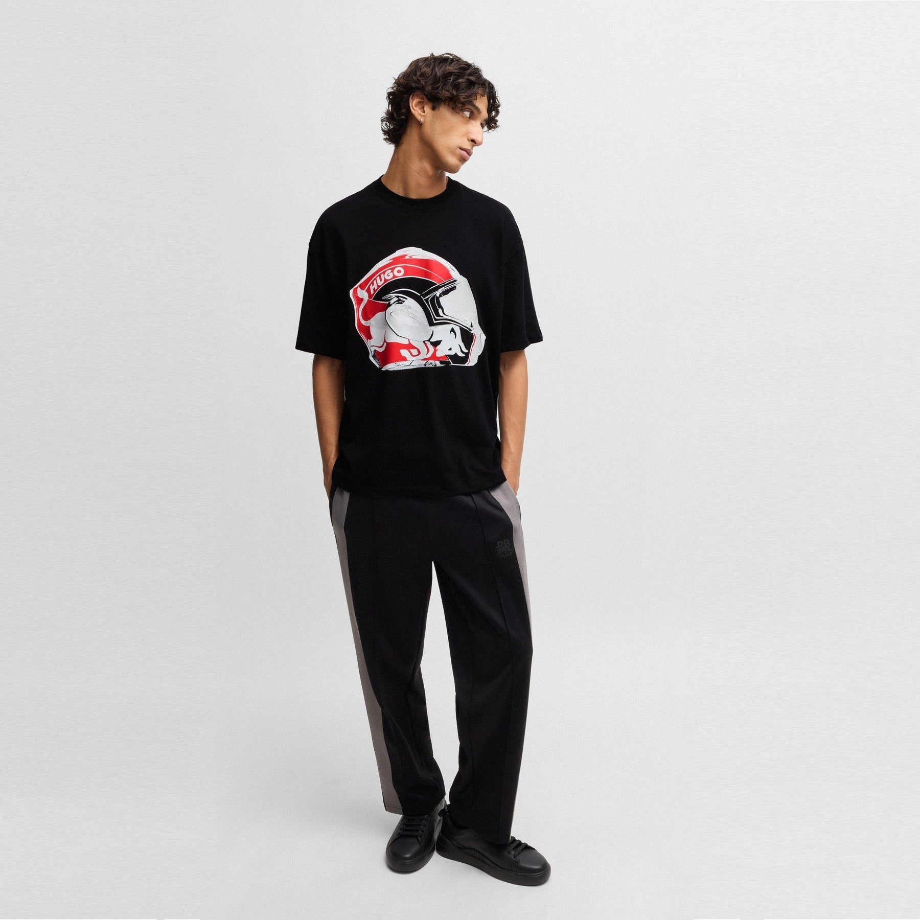 Oversized Fit Racing Print T-Shirt
