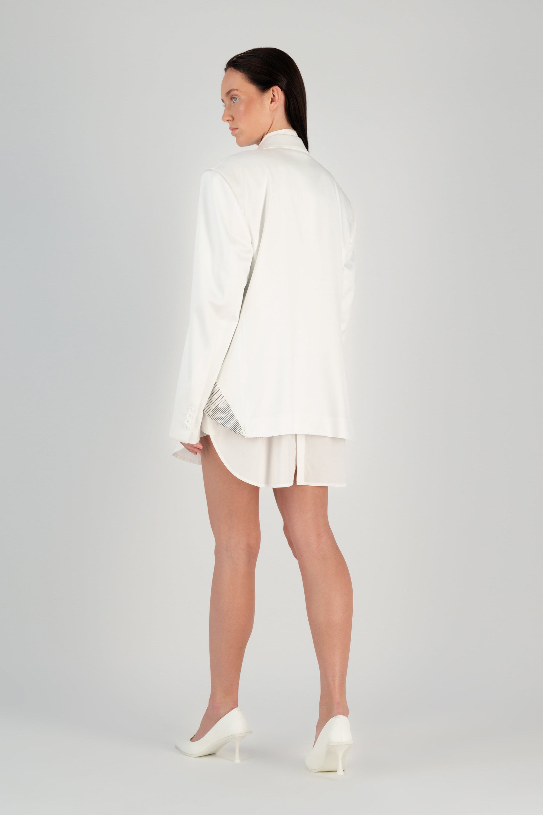 FOLD OVER SILK BLAZER