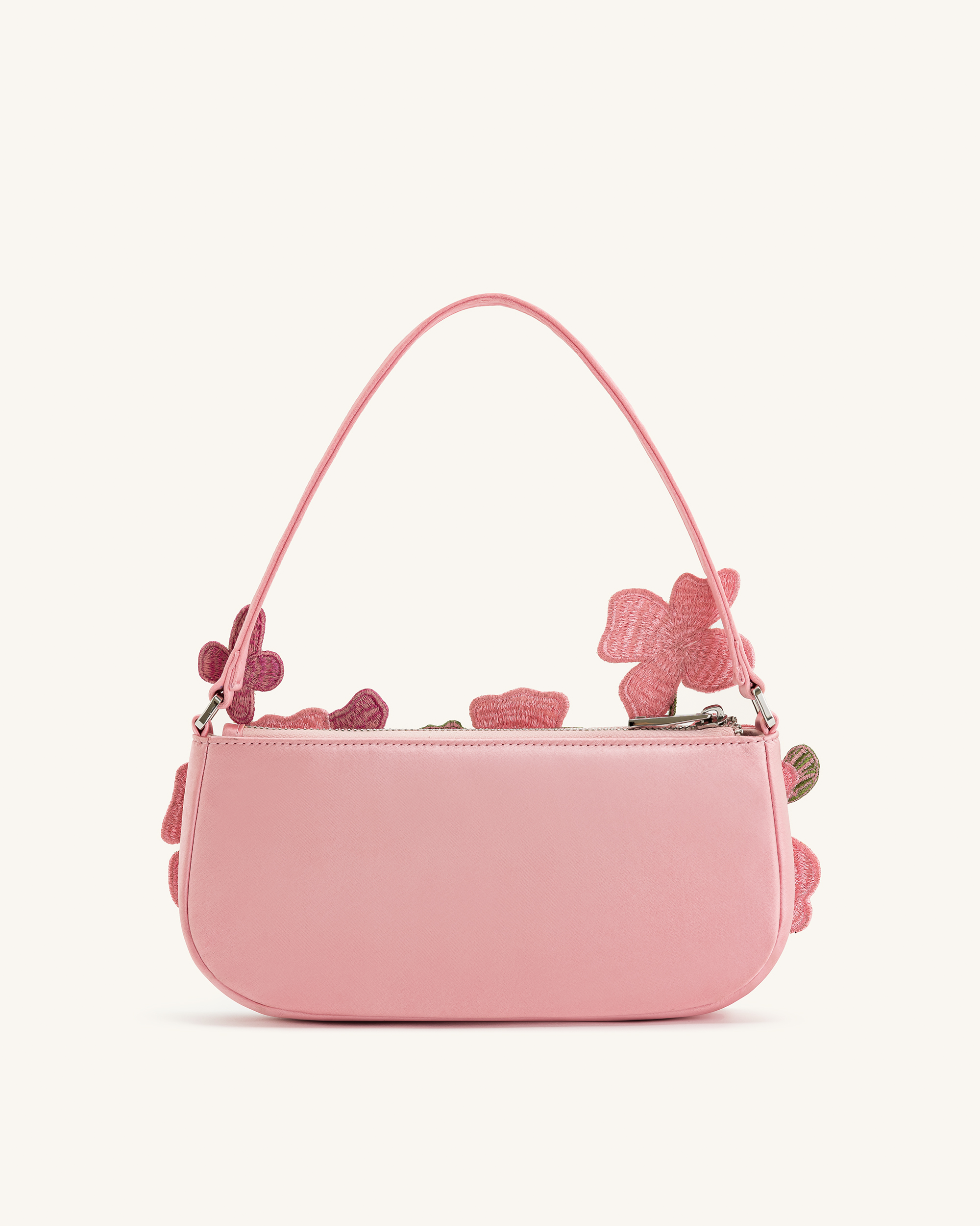 Leona Bead Embellished Shoulder Bag - Off White