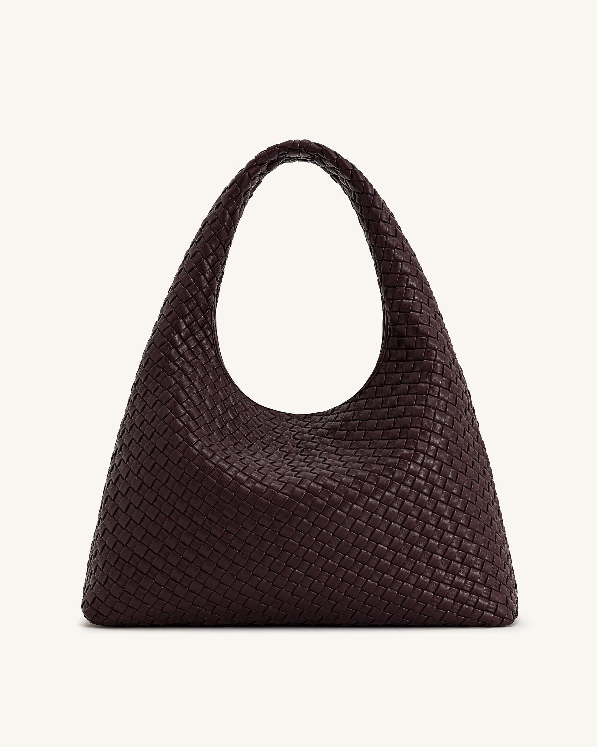 Laura Woven Shoulder Bag - Beige
