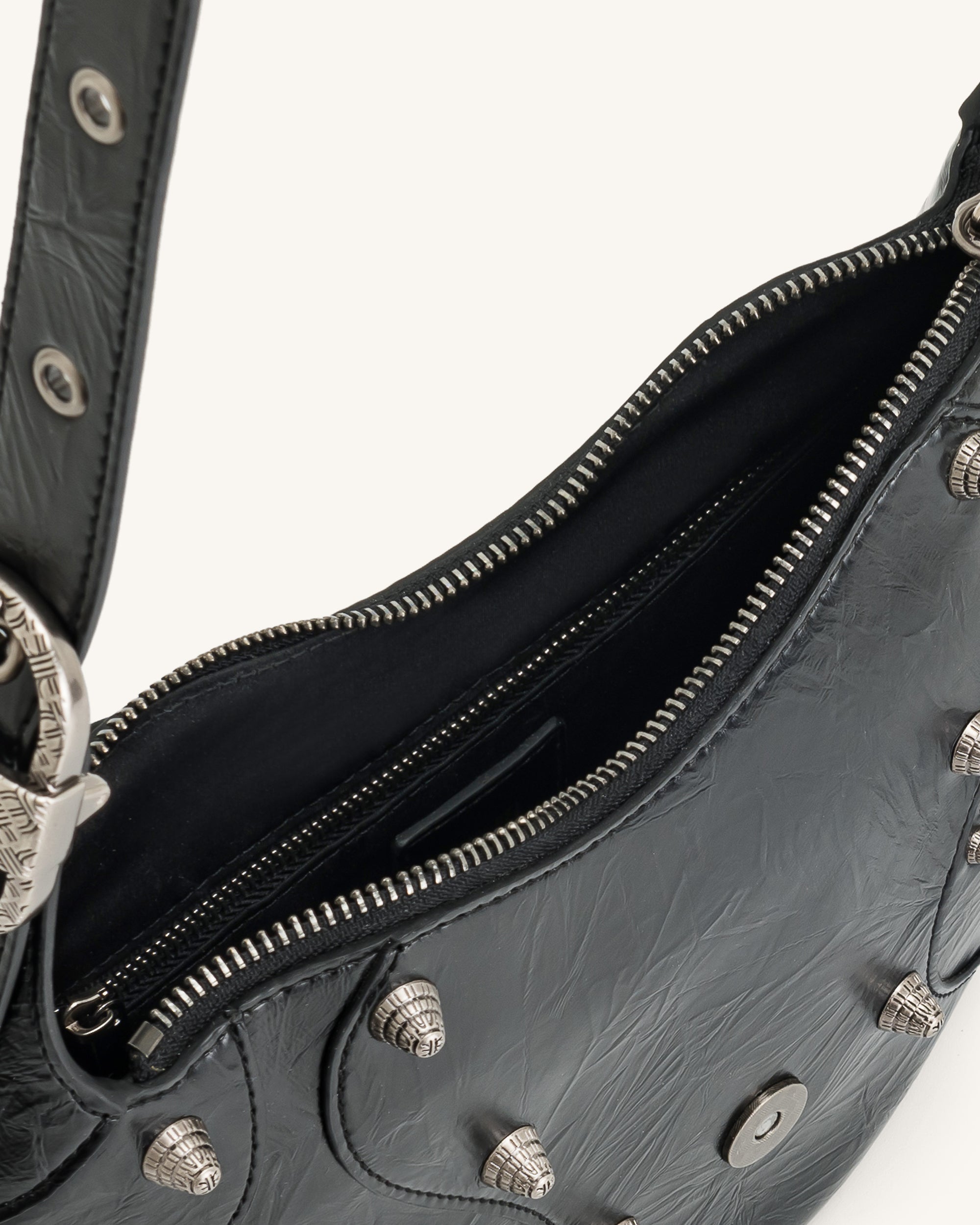 Tessa Crushed Shoulder Bag - Brown