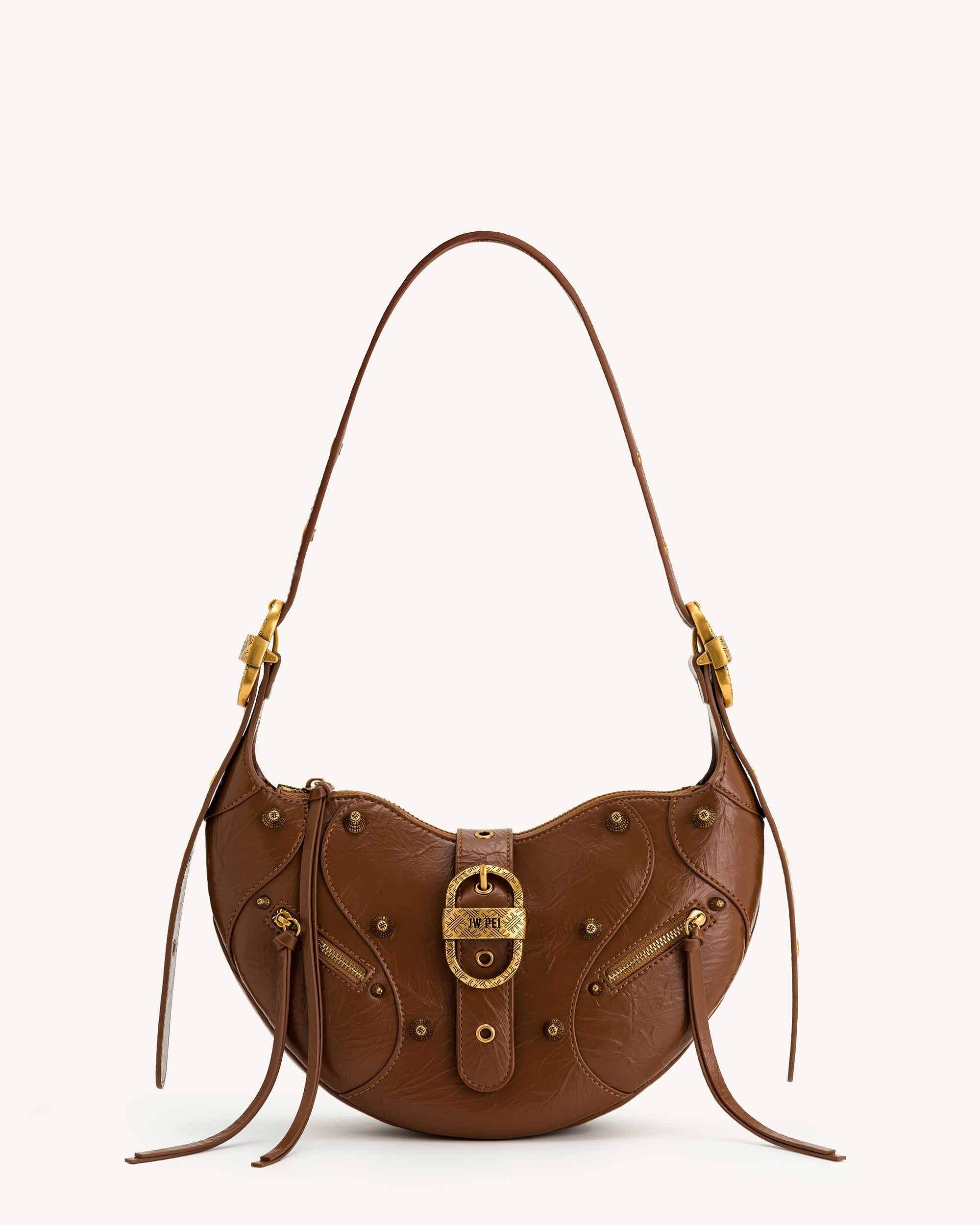 Tessa Crushed Shoulder Bag - Bright Pink