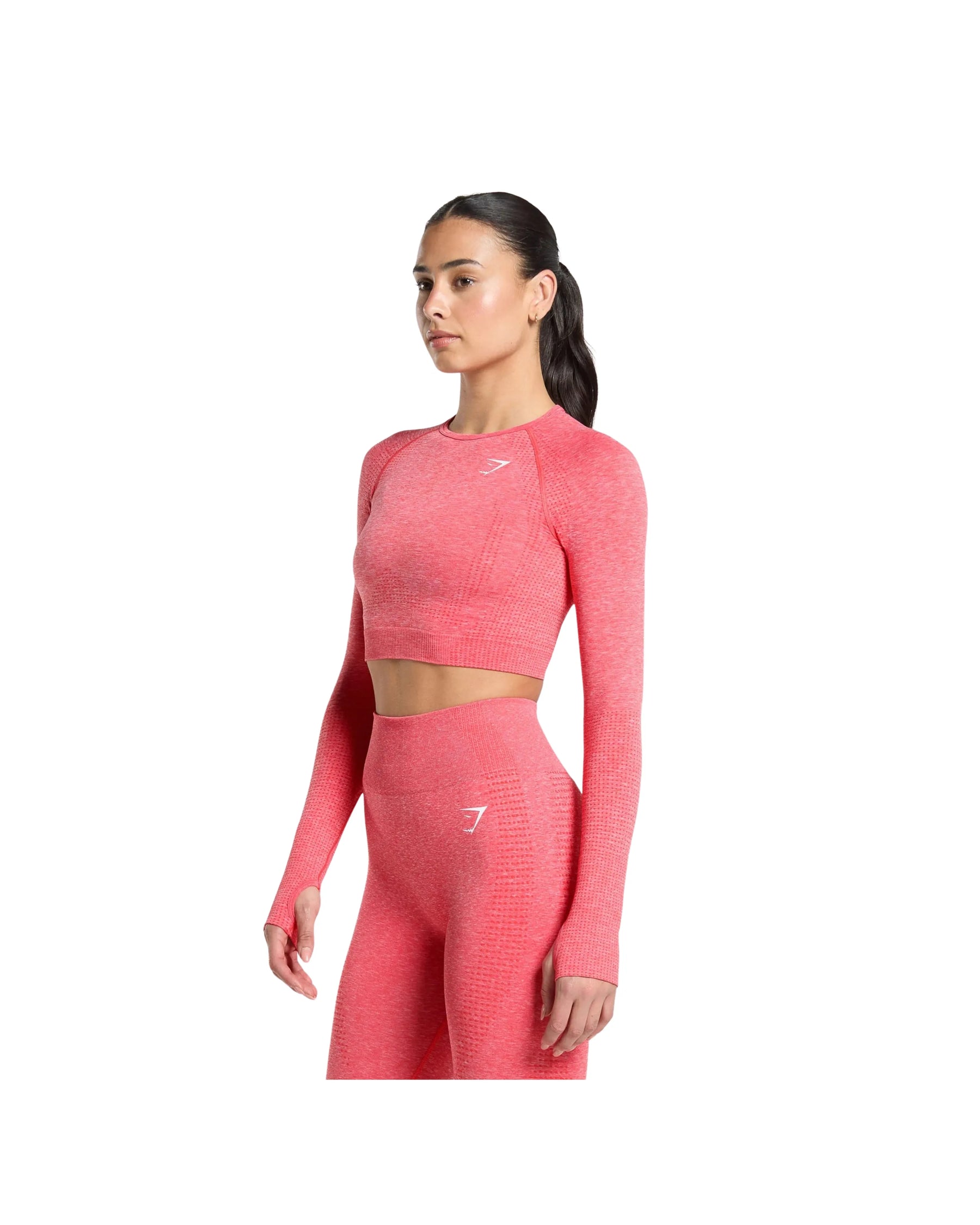 Gymshark Vital Crop Top Coral Red Marl