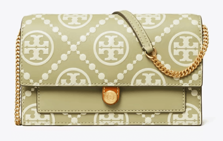 Tory Burch T MONOGRAM LEATHER CHAIN WALLET - Bags | Shop From The Mirage