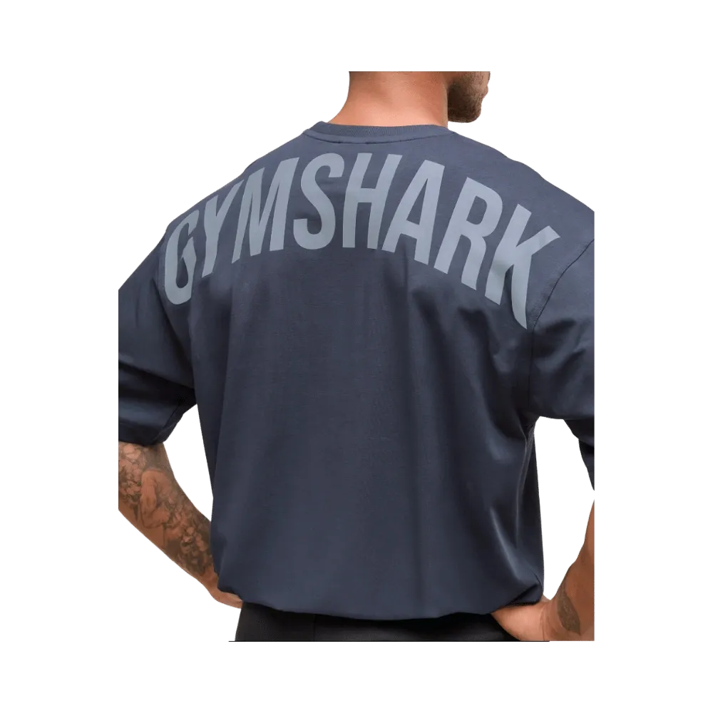 Gymshark Power T-Shirt Oversized Fit Heavy Blue