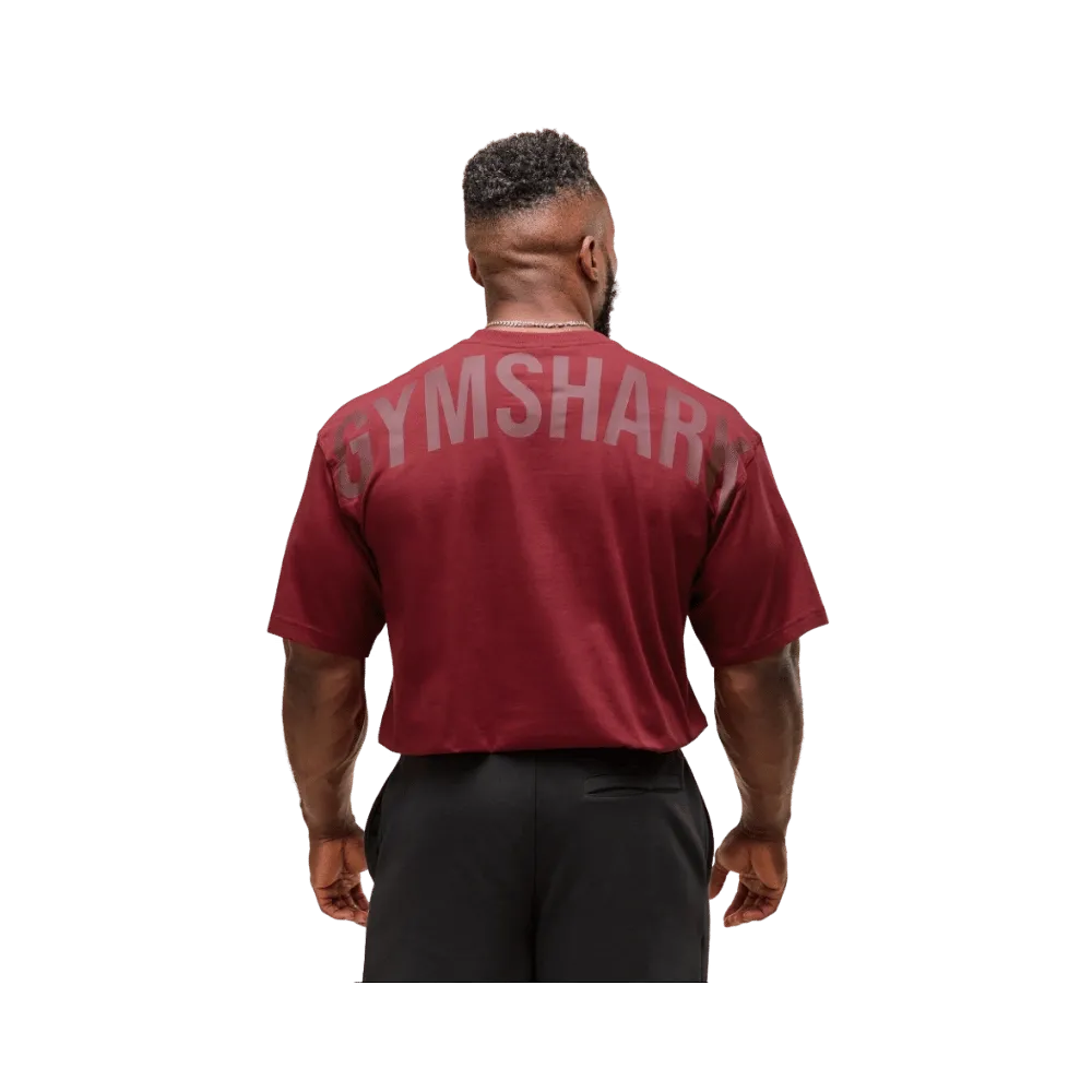 Gymshark Power T-Shirt Oversized Fit Sets Red