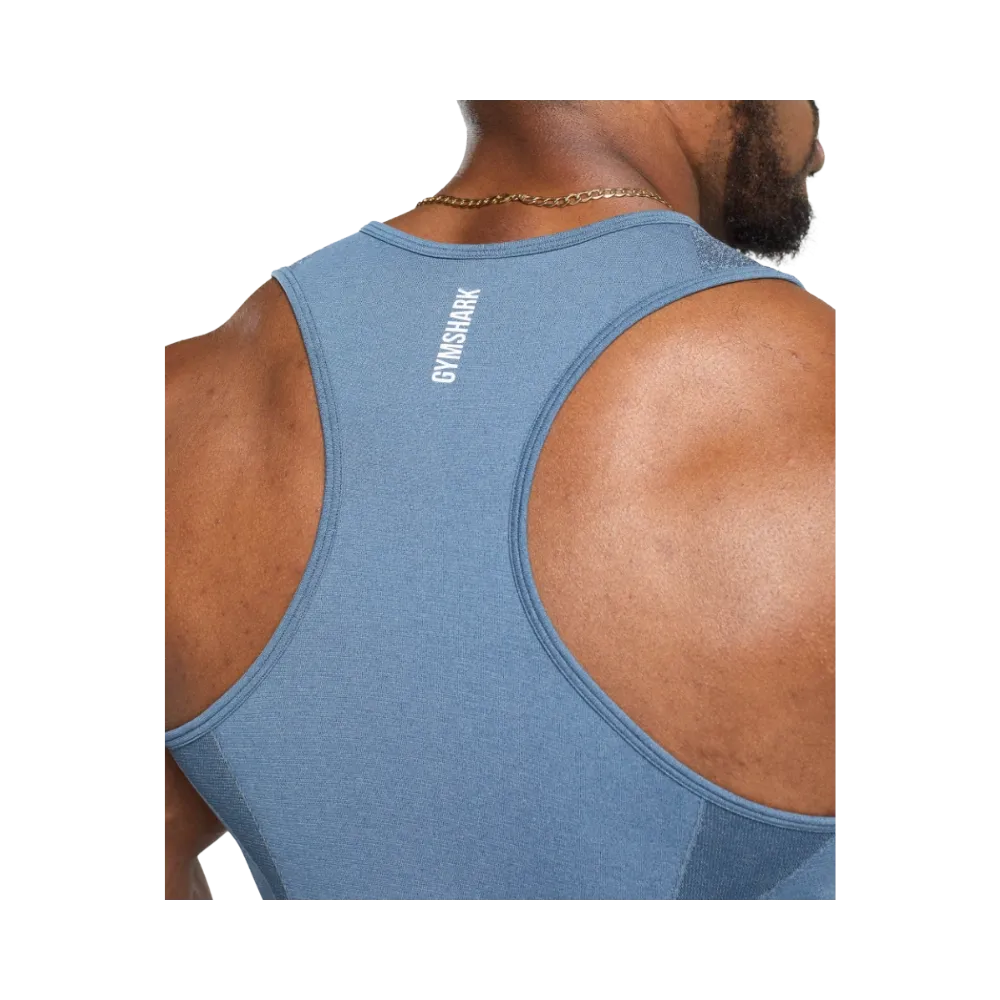 Gymshark Shadow Seamless Stringer Slim Fit Faded Blue