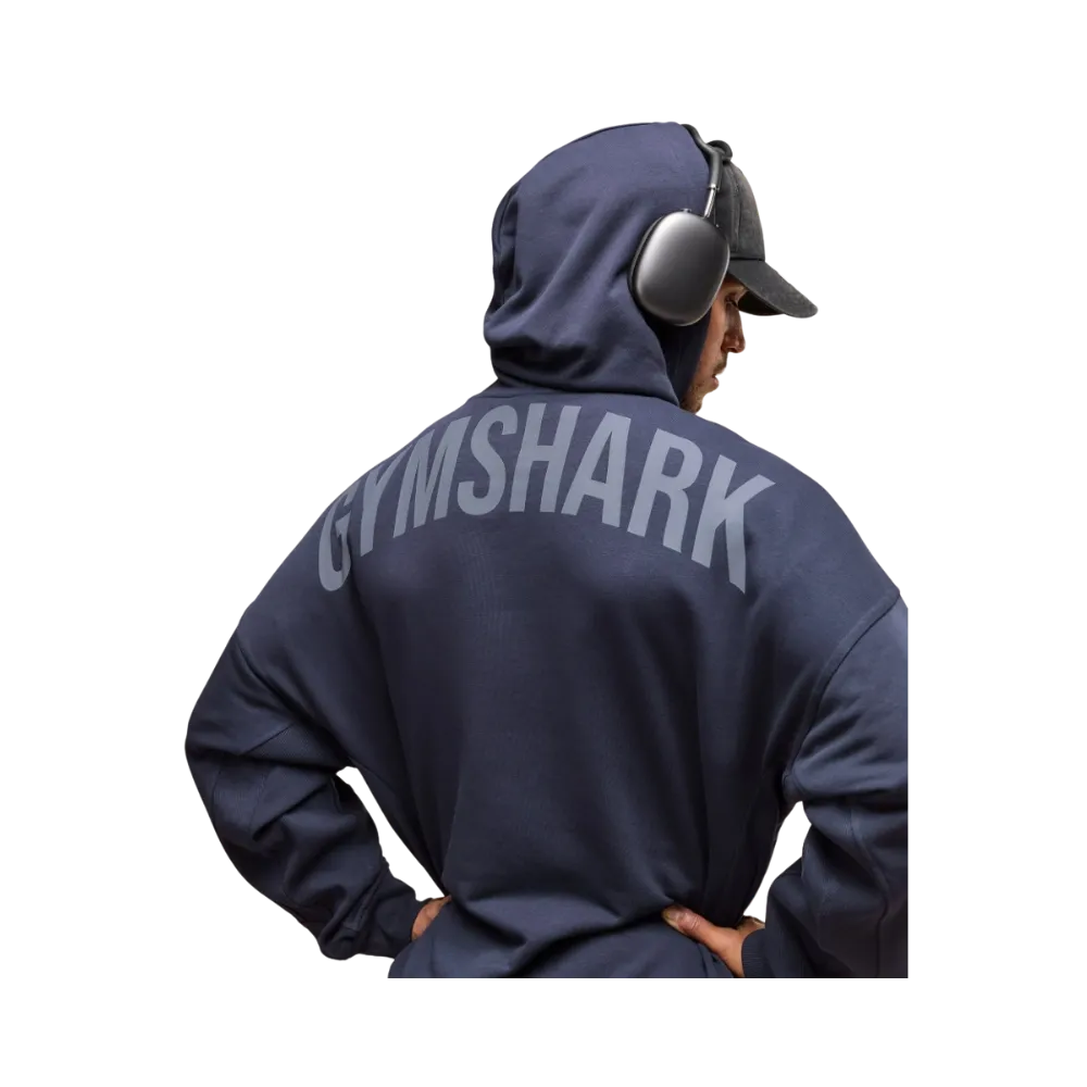 Gymshark Power Hoodie Oversized Fit Heavy Blue