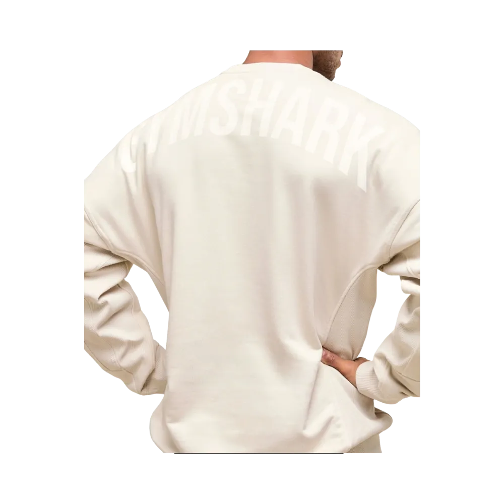 Gymshark Power Crew Oversized Fit Oat White