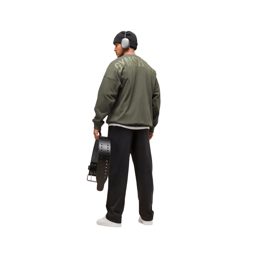 Gymshark Power Crew Oversized Fit Strength Green