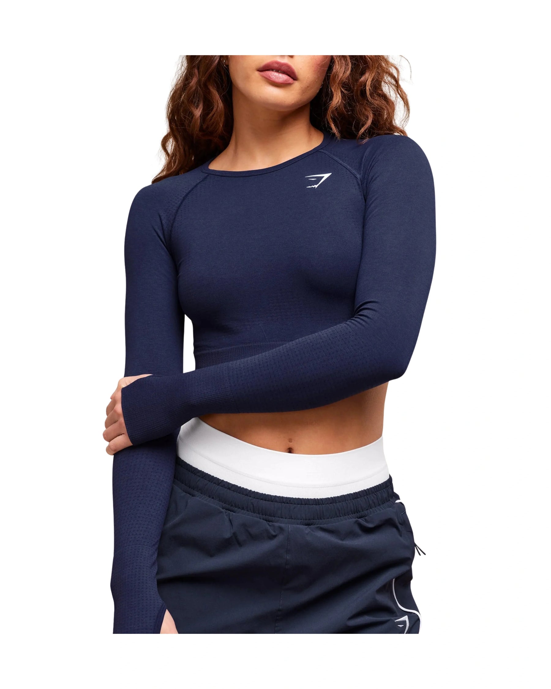 Gymshark Vital Crop Top Heavy Blue Marl