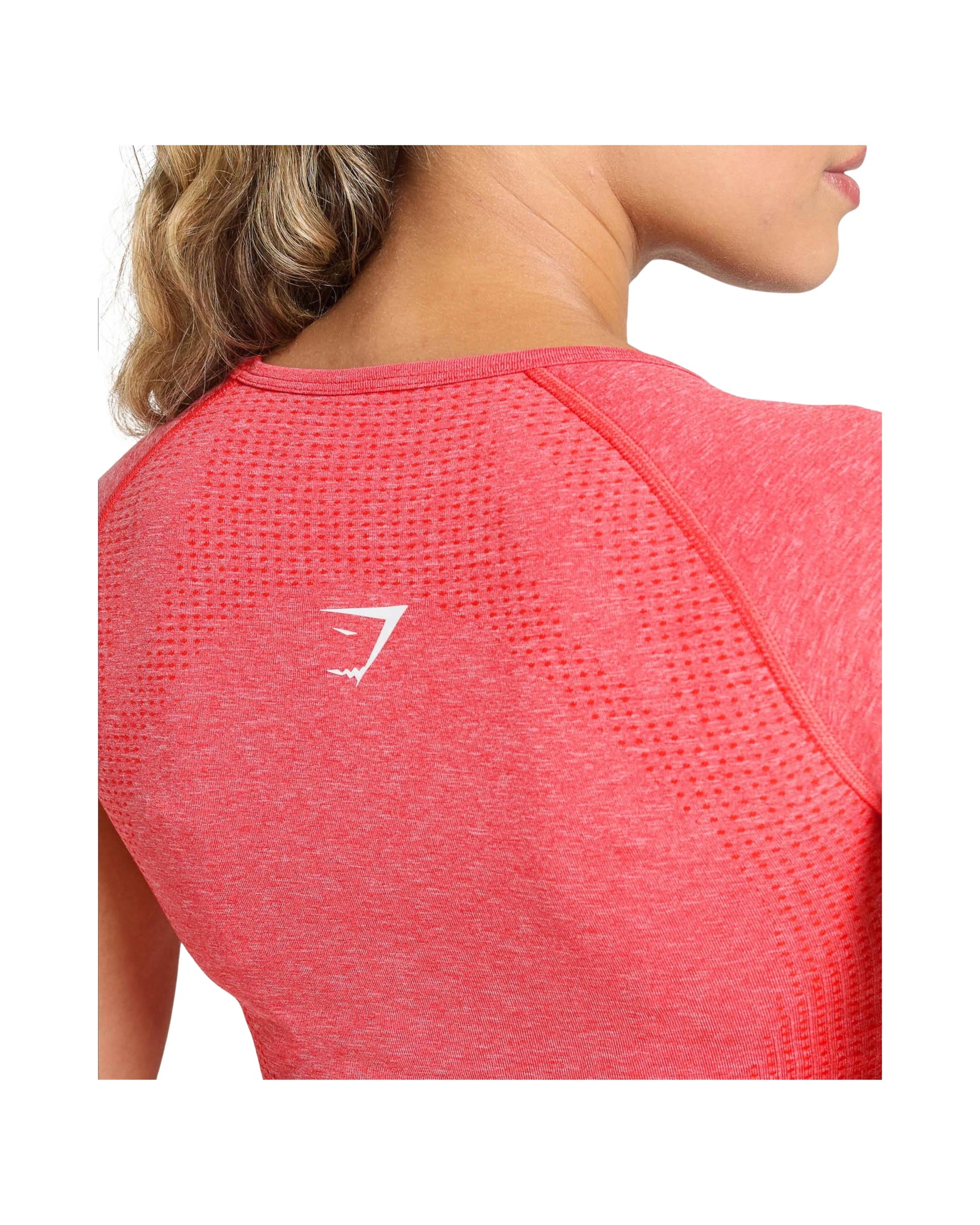 Gymshark Vital Scoop Neck Top Coral Red Marl