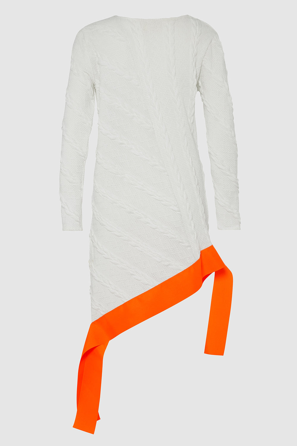 OSLO CABLE KNIT DRESS WITH GROSGRAIN EDGE