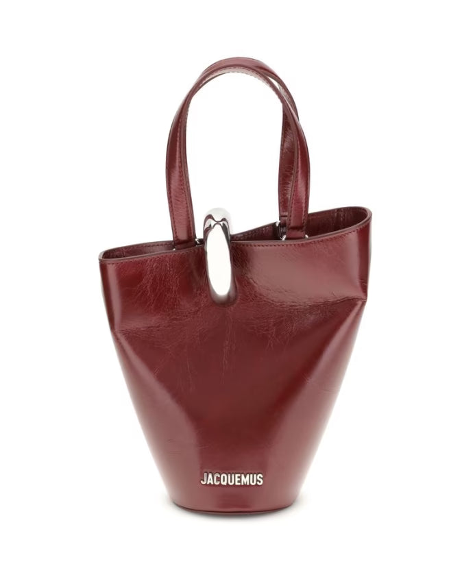 Asymmetric Bucket Bag with Vintage Finish