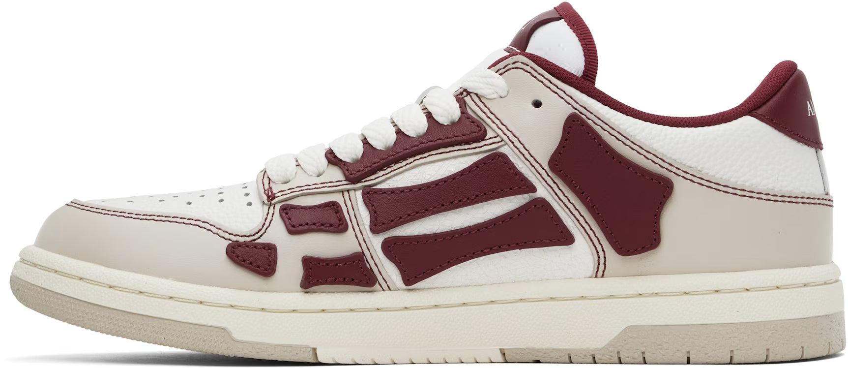 AMIRI White & Red Varsity Skel Top Low Sneakers