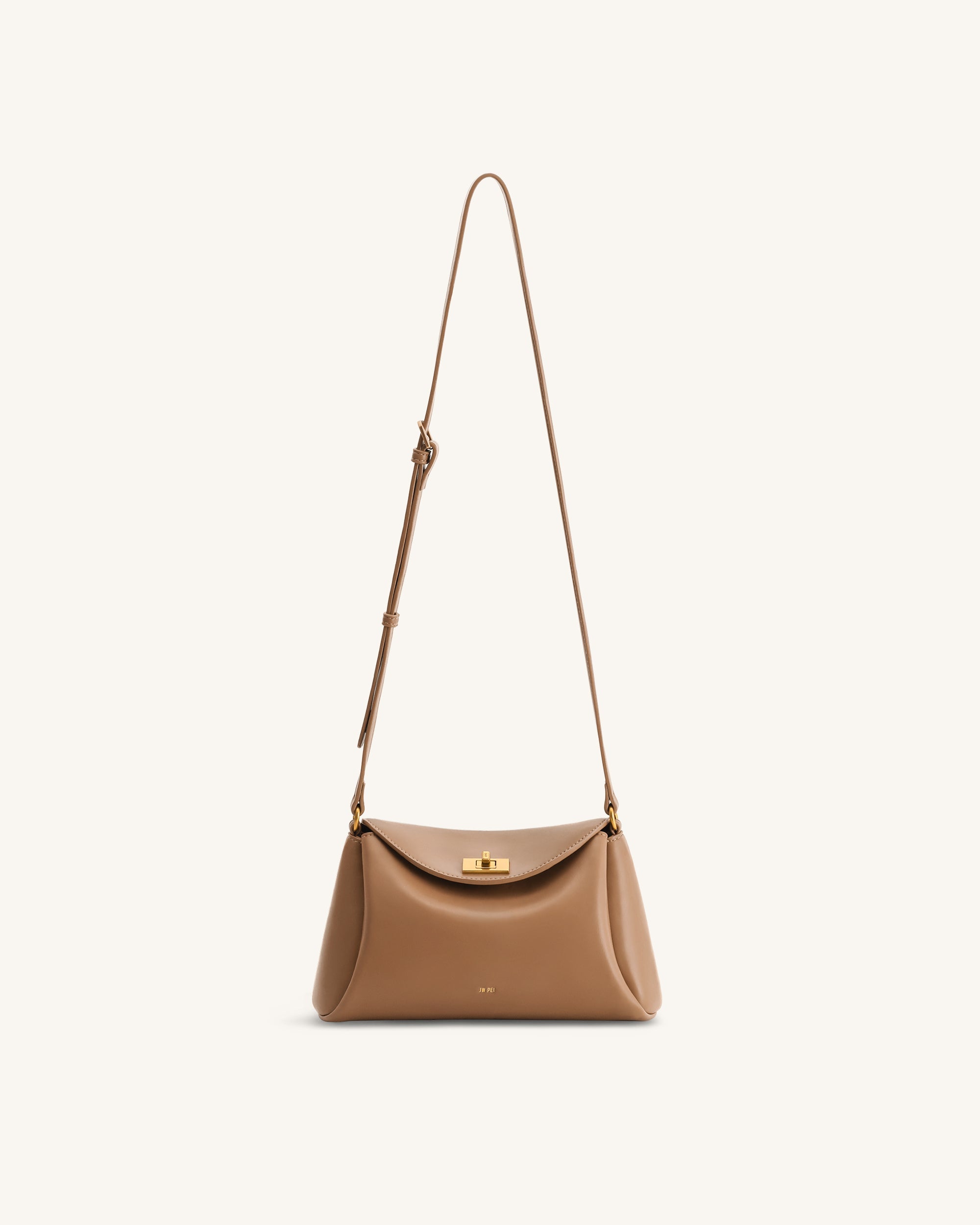 Greta Twist-Lock Crossbody Bag - Black