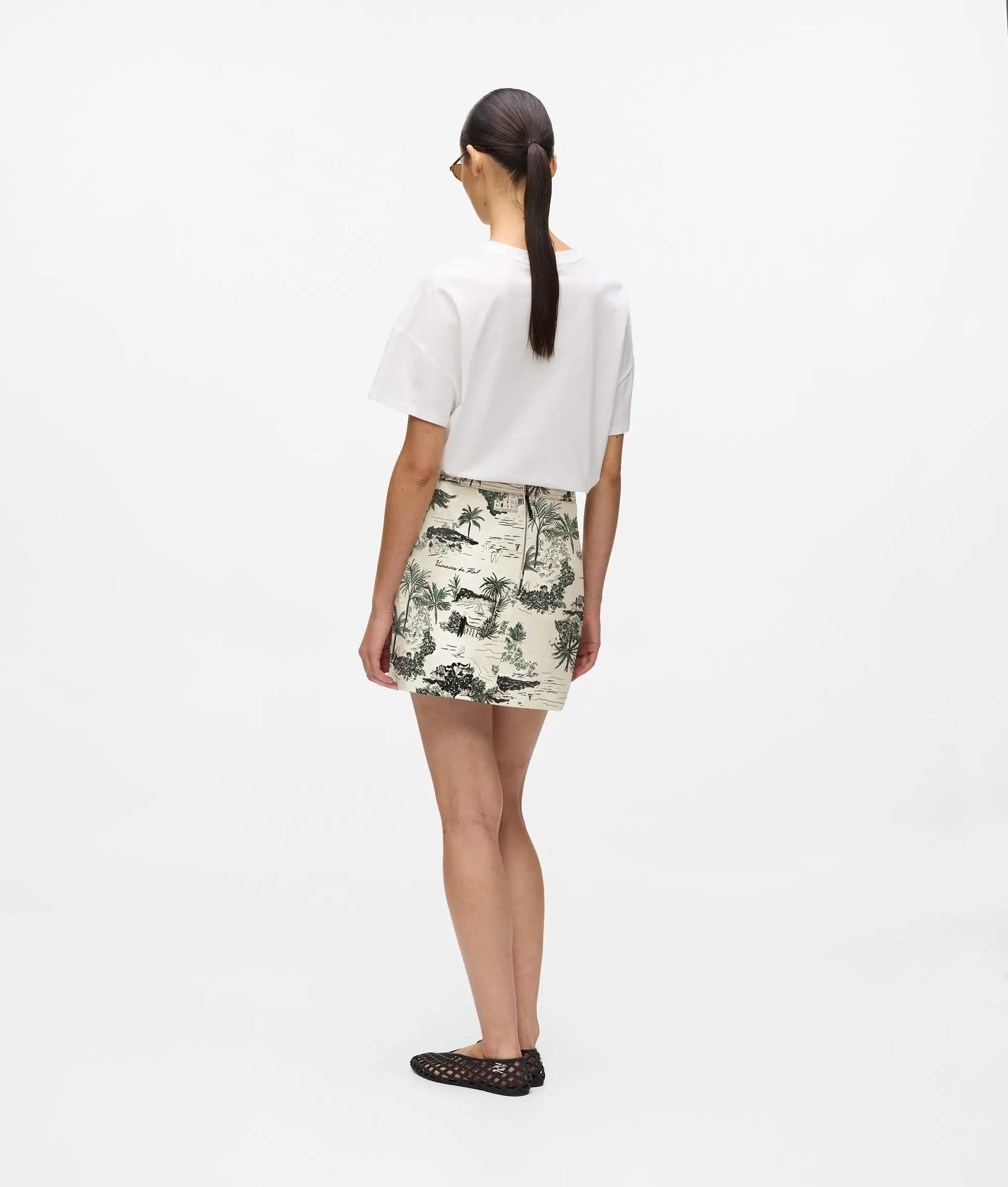 All-over-print mini skirt