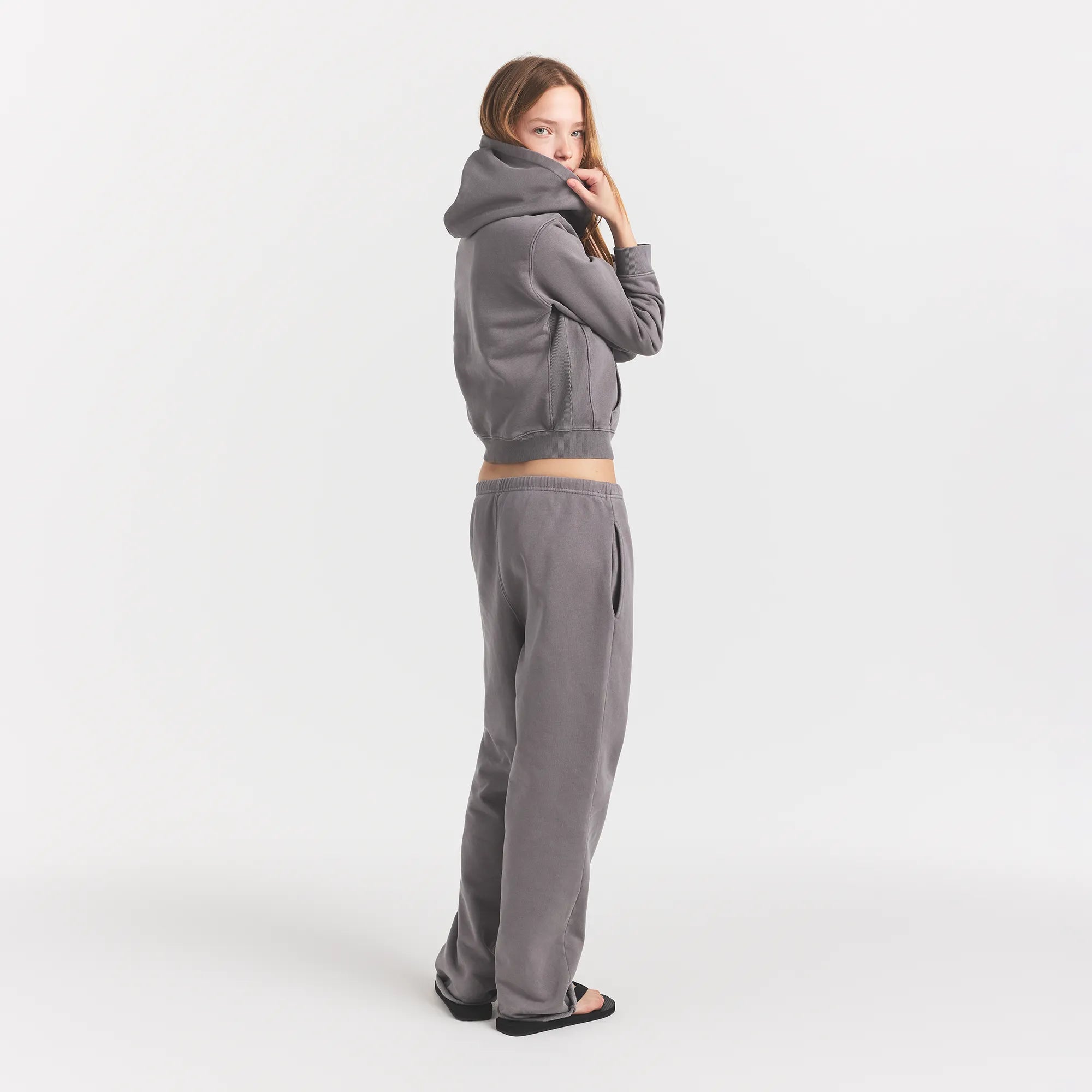 Boyfriend Fleece Zip Up Hoodie