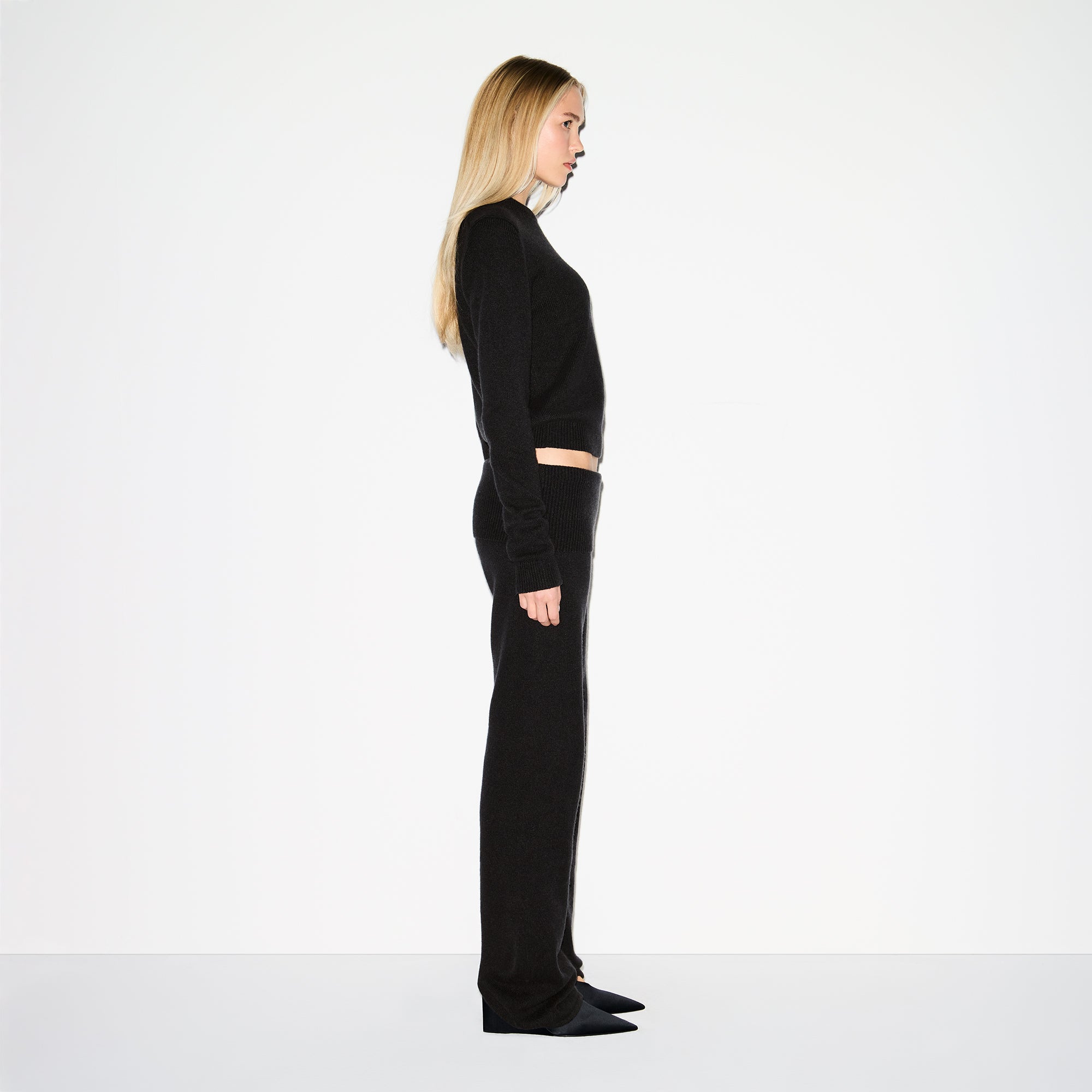 Wool Cashmere Foldover Pant