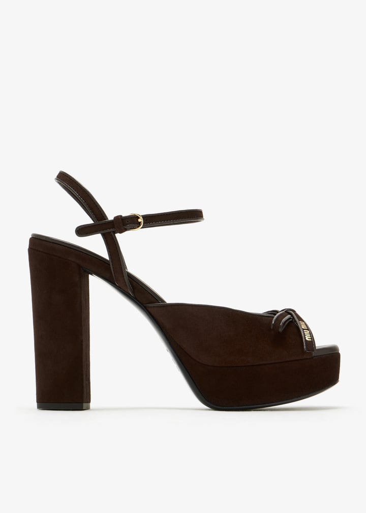 Suede platform sandals