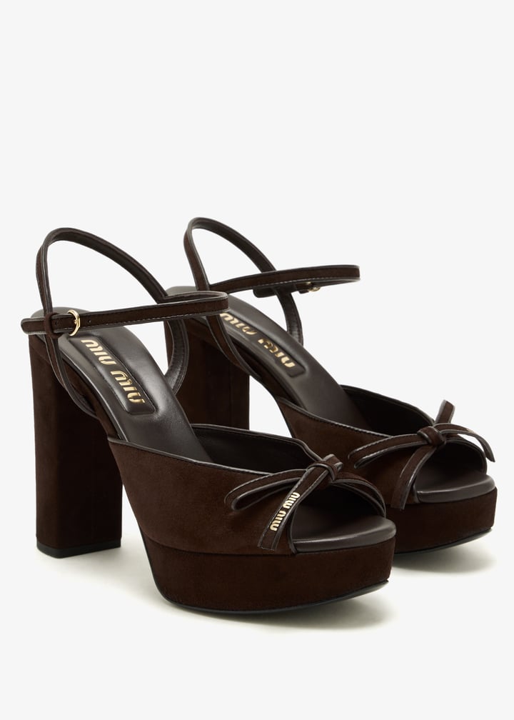 Suede platform sandals