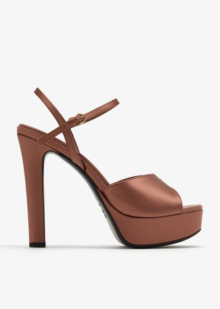Satin platform sandals