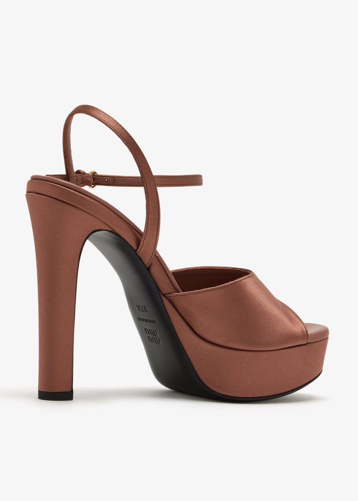 Satin platform sandals